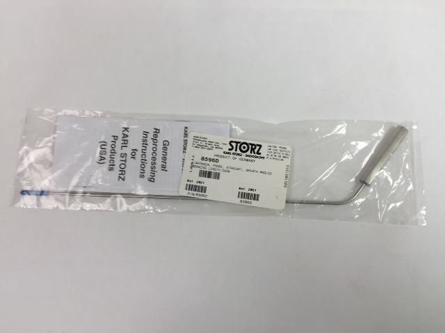 Karl Storz 8596D Laryngeal Probe Straight Sheath Angled 20cm
