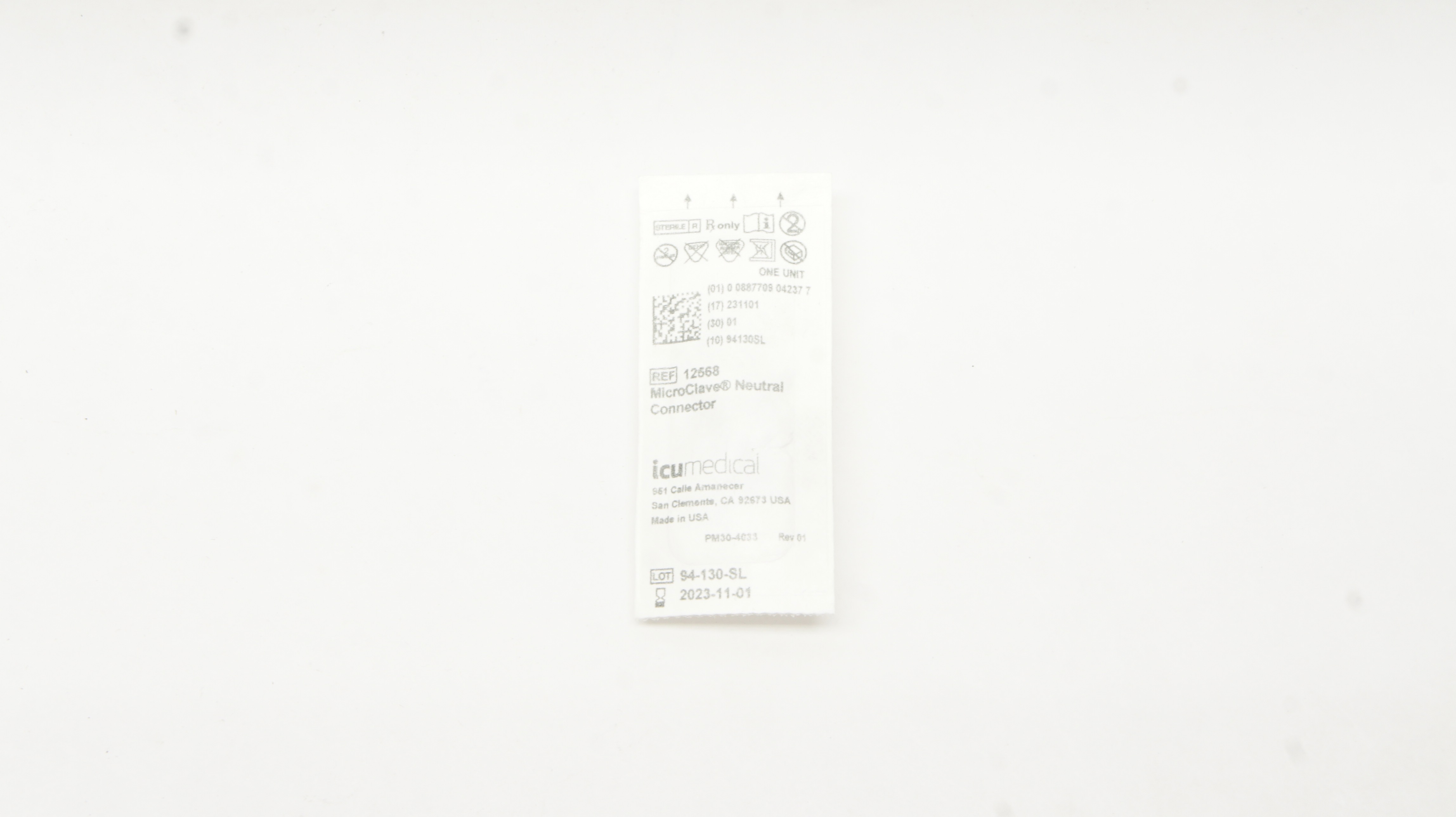 ICU Medical 12568 MicroClave Neutral Connector (x)