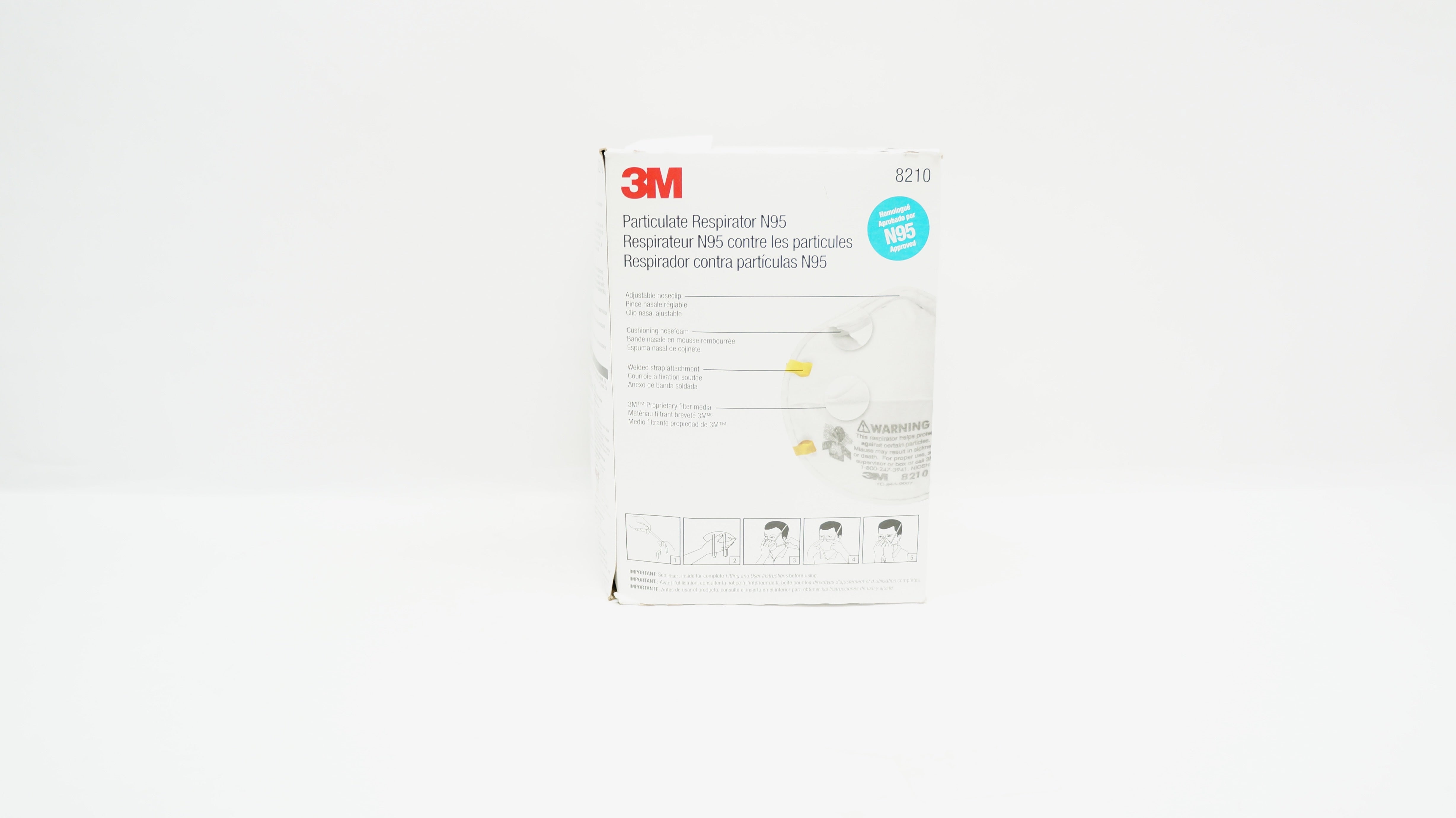 3M 8210 Safe Guard Particulate Respirator N95 - Box of 20