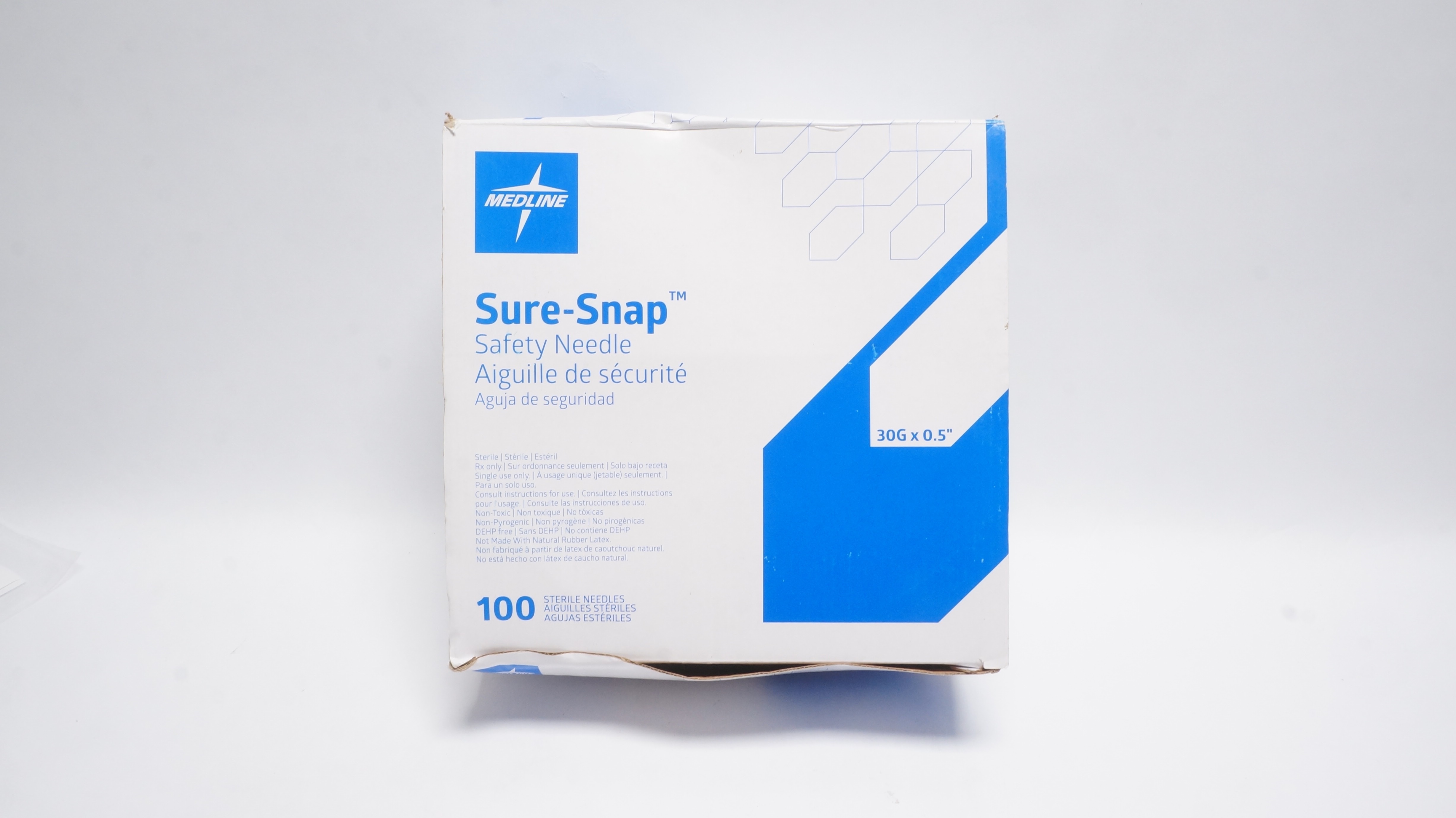 Medline SSN100302 Sure-Snap Hypodermic Safety Ndle, 30G x 0.5inch - Box of 69