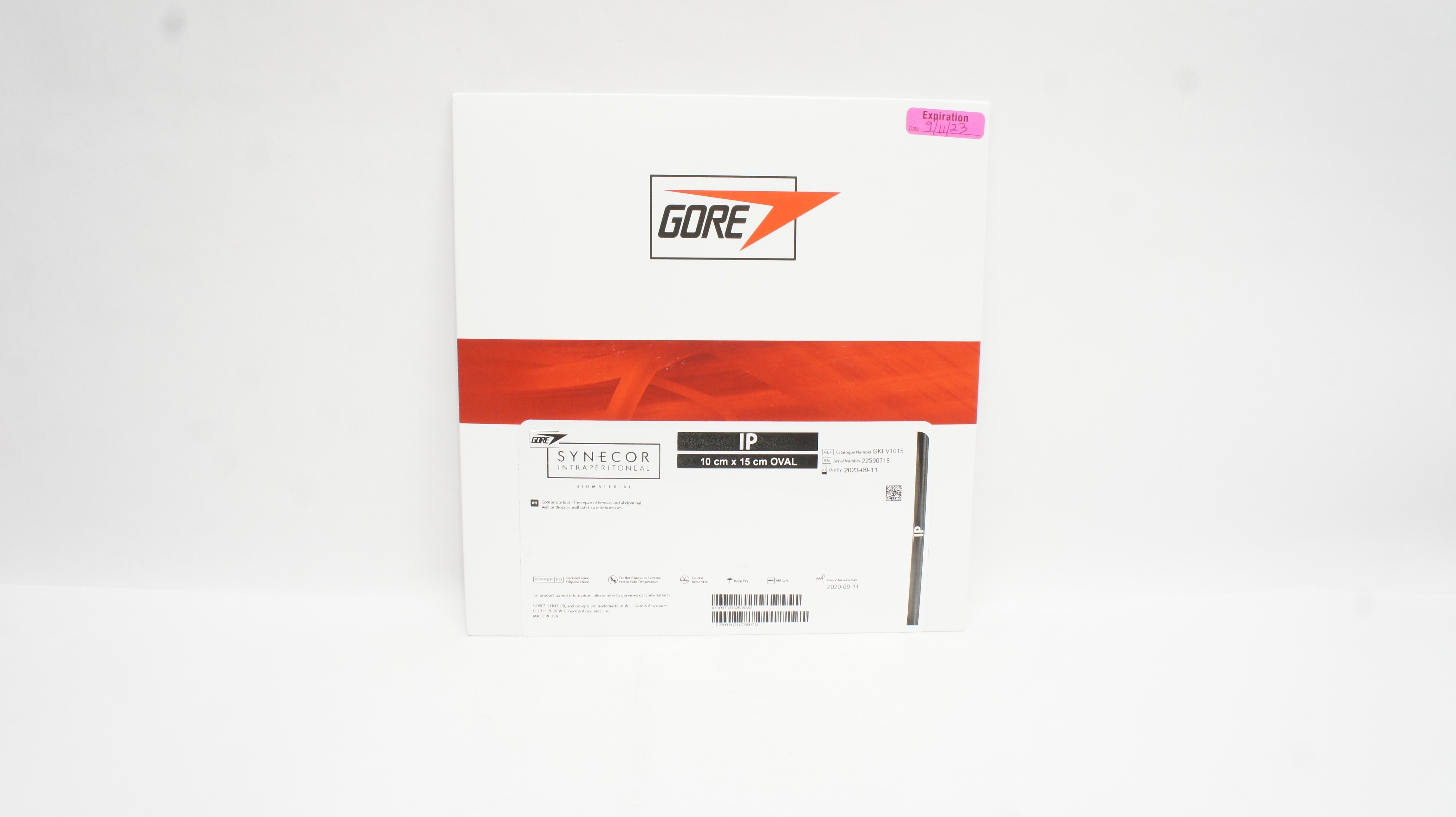 GORE GKFV1015 SYNECOR Intraperitoneal Biomaterial 10cm X 15cm Oval (x)