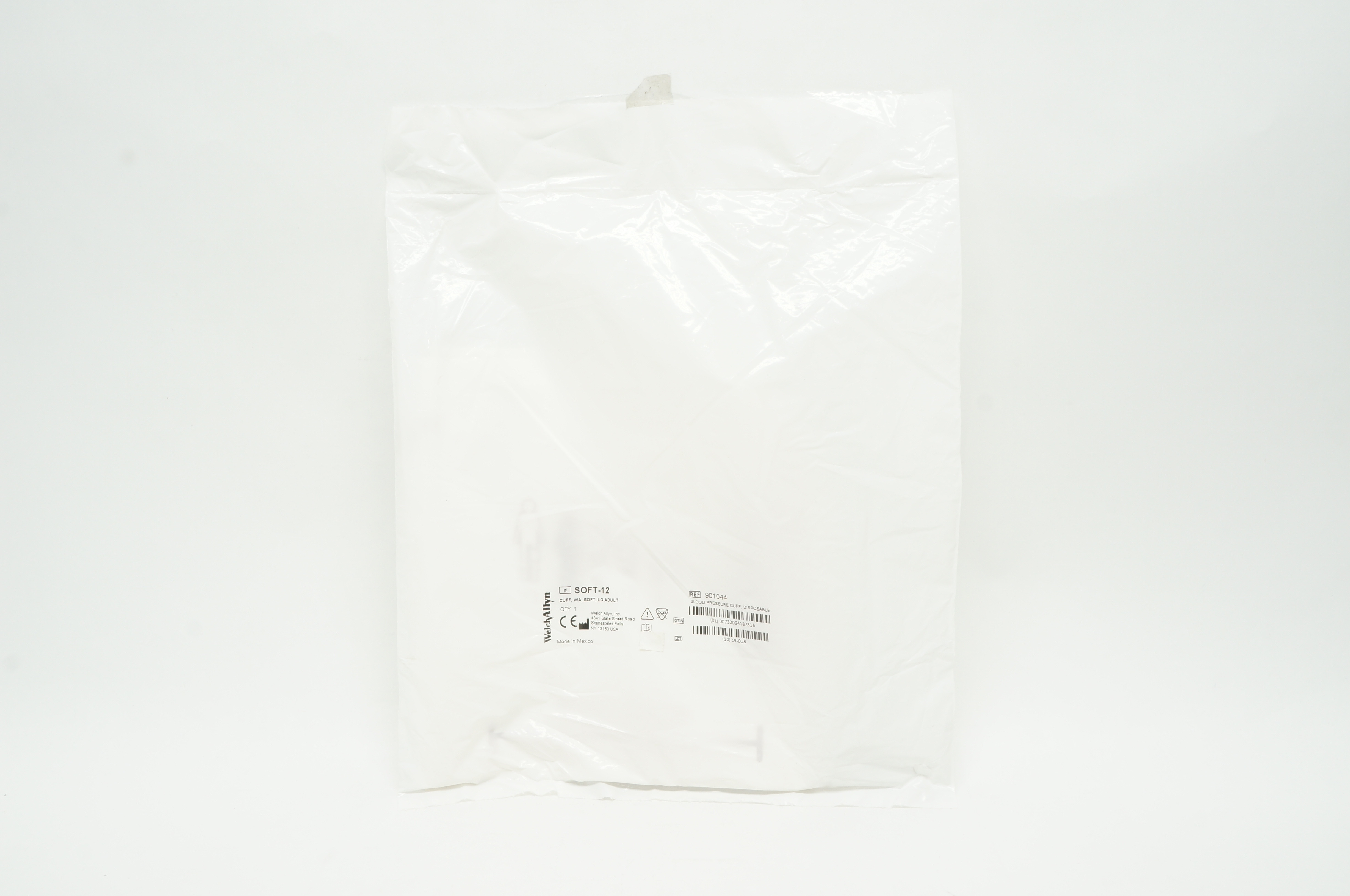 WelchAllyn 901044 Blood Pressure Cuff, Disposable, Adult, Large SOFT-12