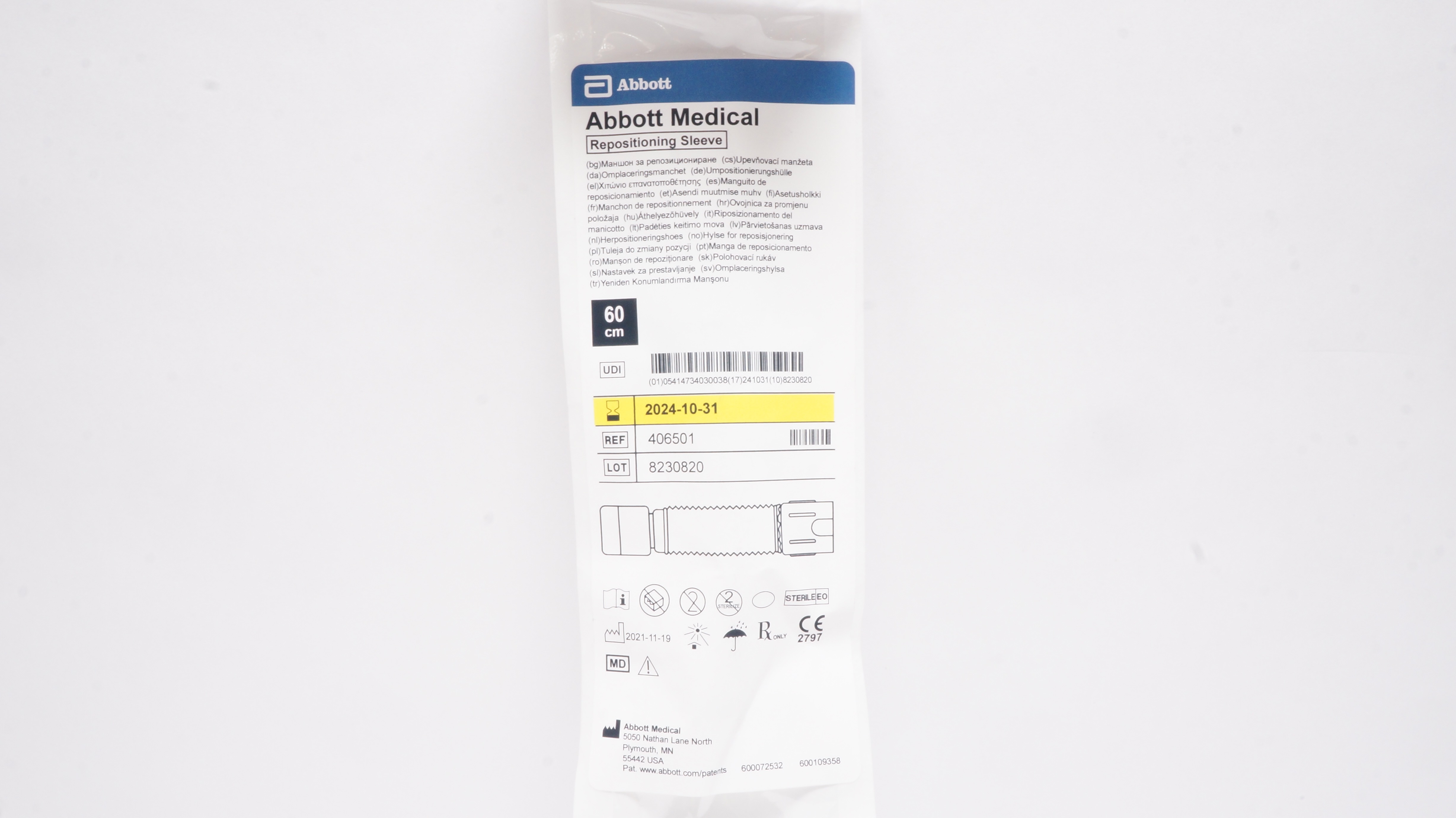 Abbott Medical 406501 Repositioning Sleeve 60cm