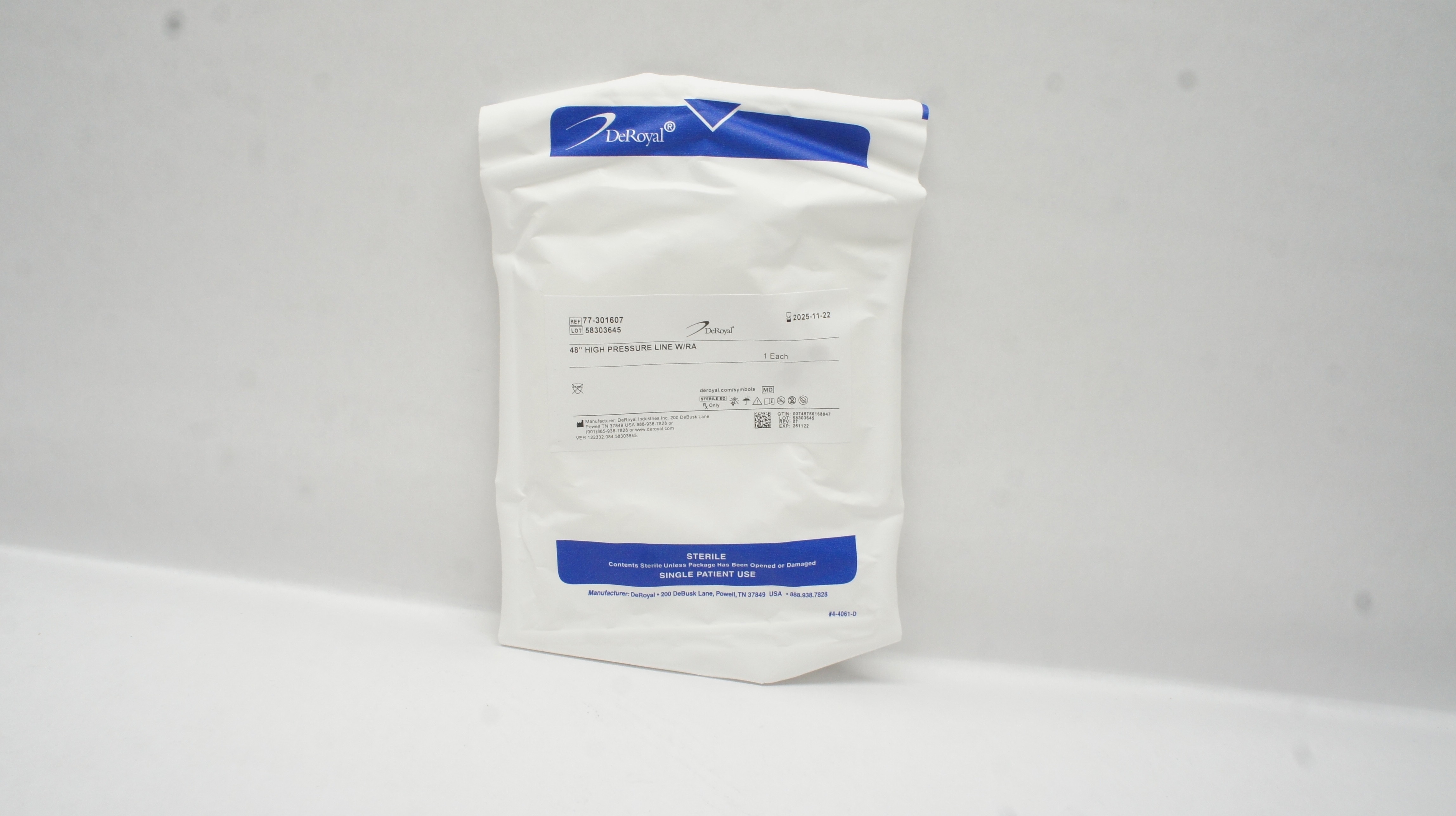 DeRoyal 77-301607 High Pressure Line W/RA 48inch