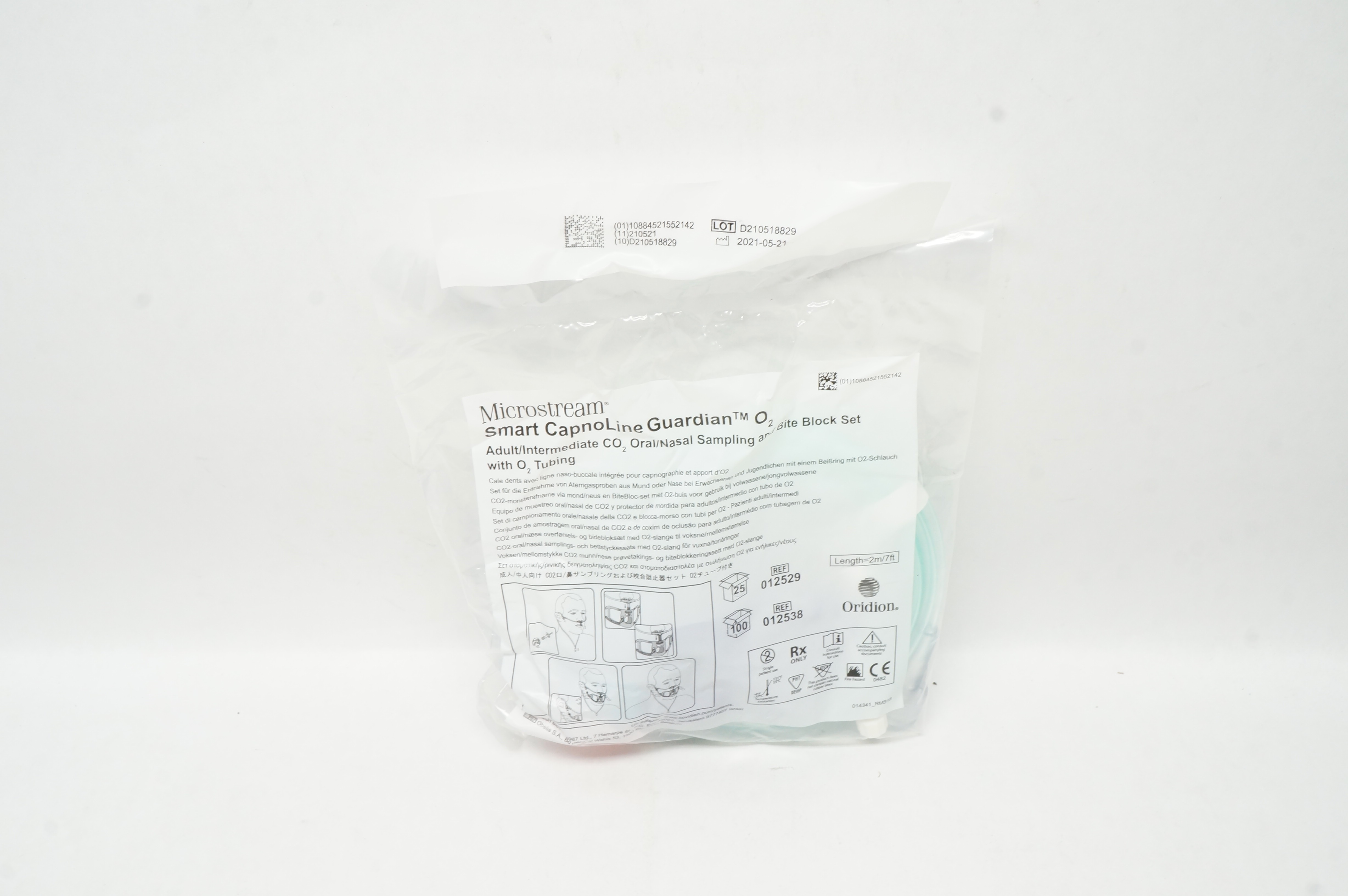 Oridion 012529/012538 Microstream CO2 Oral/Nasal Sampling & Bite Block Set
