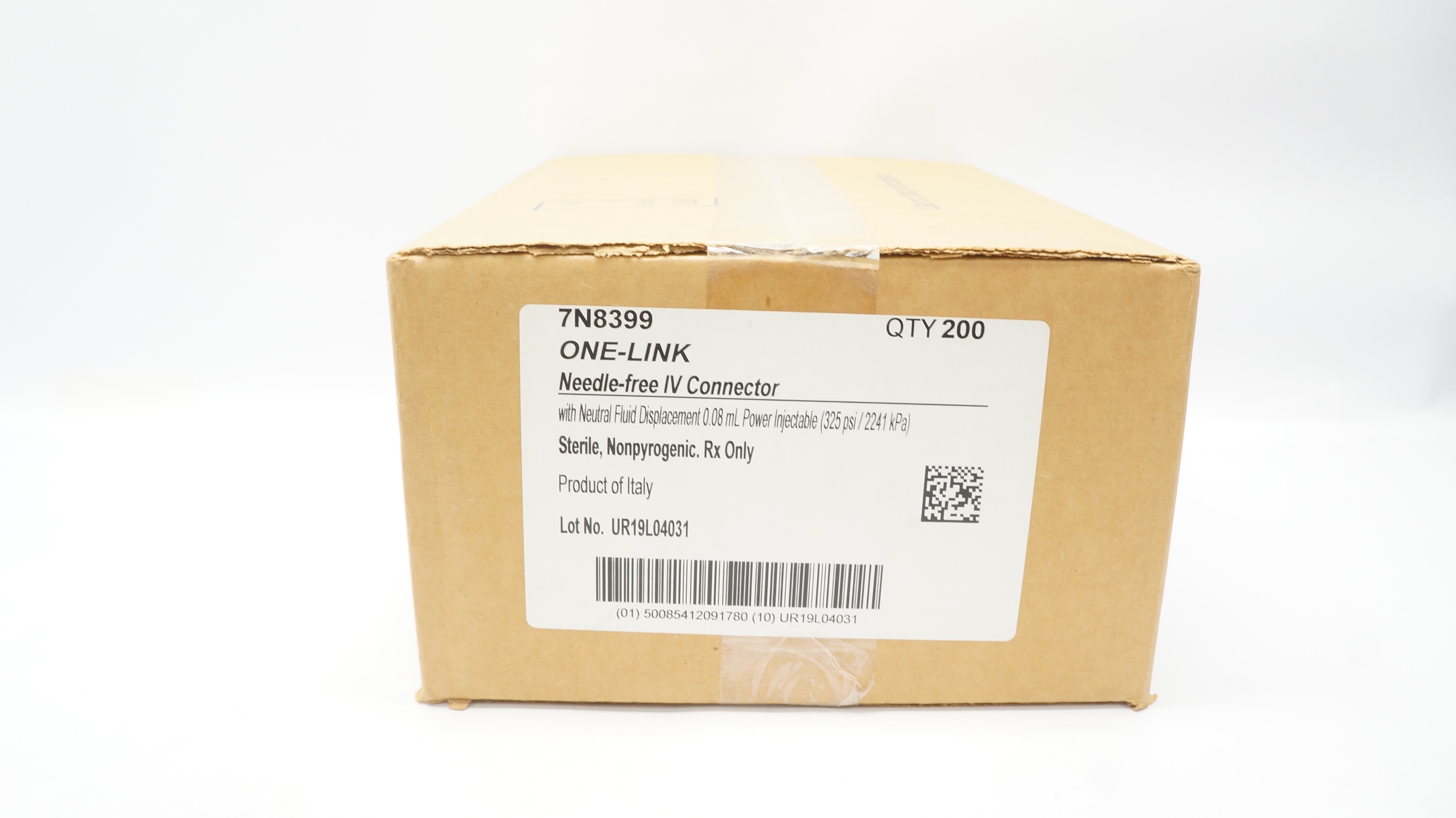 Baxter 7N8399 One-Link Ndle-Free IV Connector W/Fluid Displacement - Box of 121