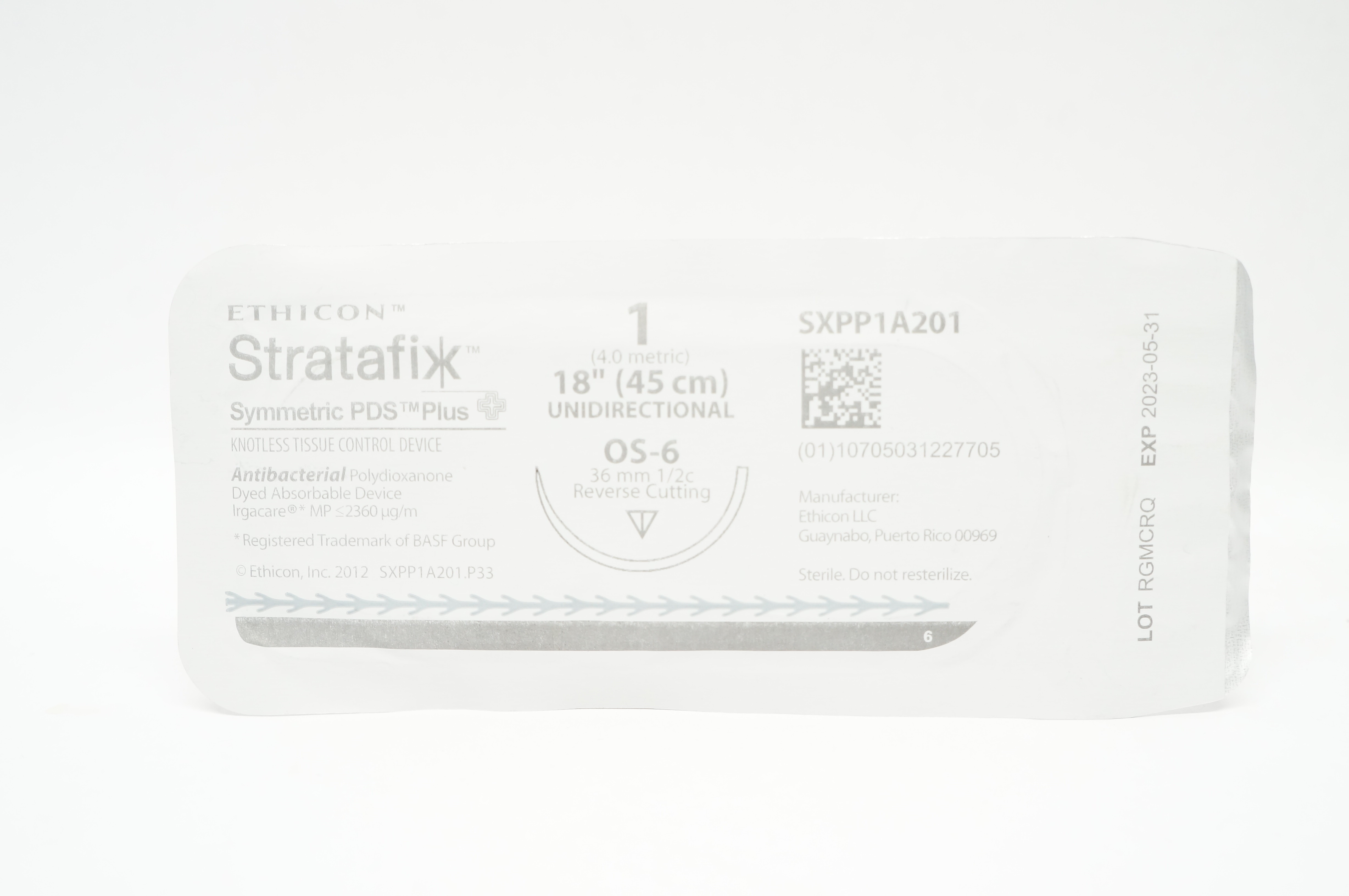 Ethicon SXPP1A201 1 Stratafix OS-6 36mm 1/2c Reverse Cutting 18inch