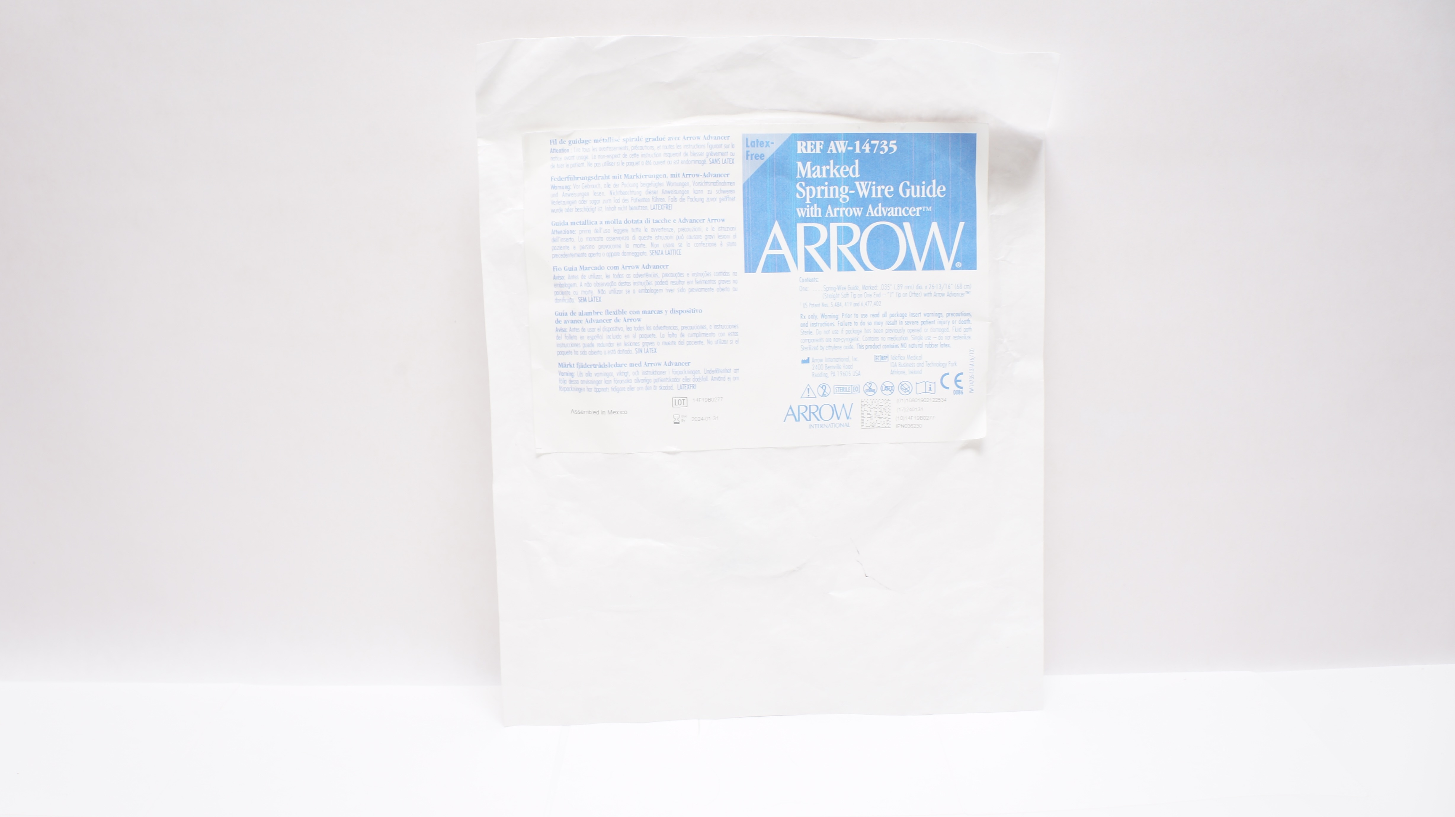 Arrow AW-14735 Marked Spring-Wire Guide W/Advancer 0.035 x 26-13/16inch