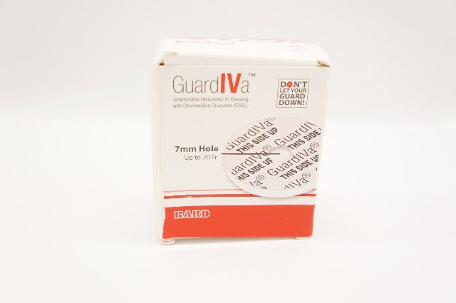 Bard FP-24-AD012 GuardIVa Antimicrobial Hemostatic IV Dressing - Box of 7 (x)
