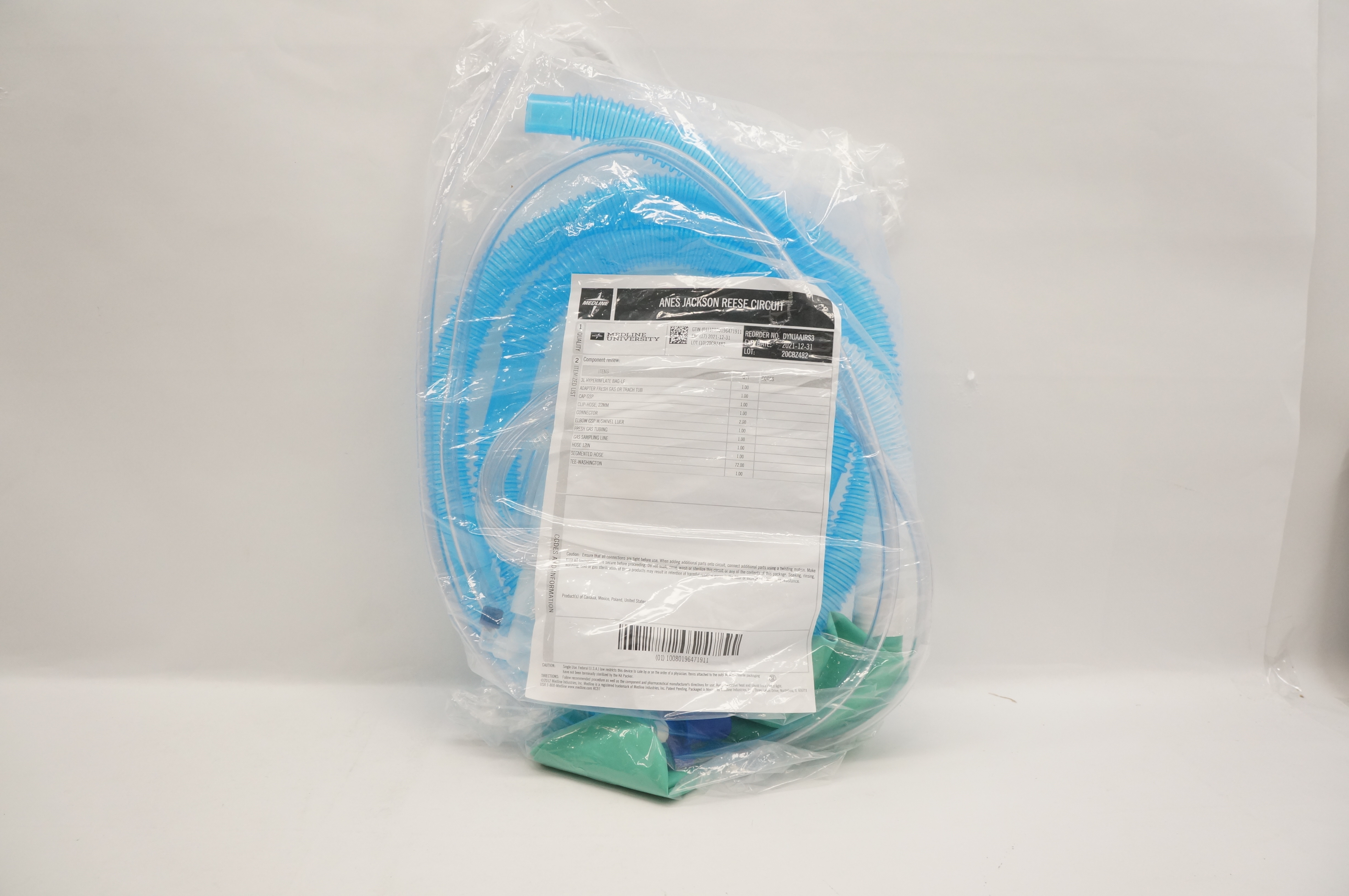 Medline DYNJAAJRS3 Anes Jackson Reese Circuit