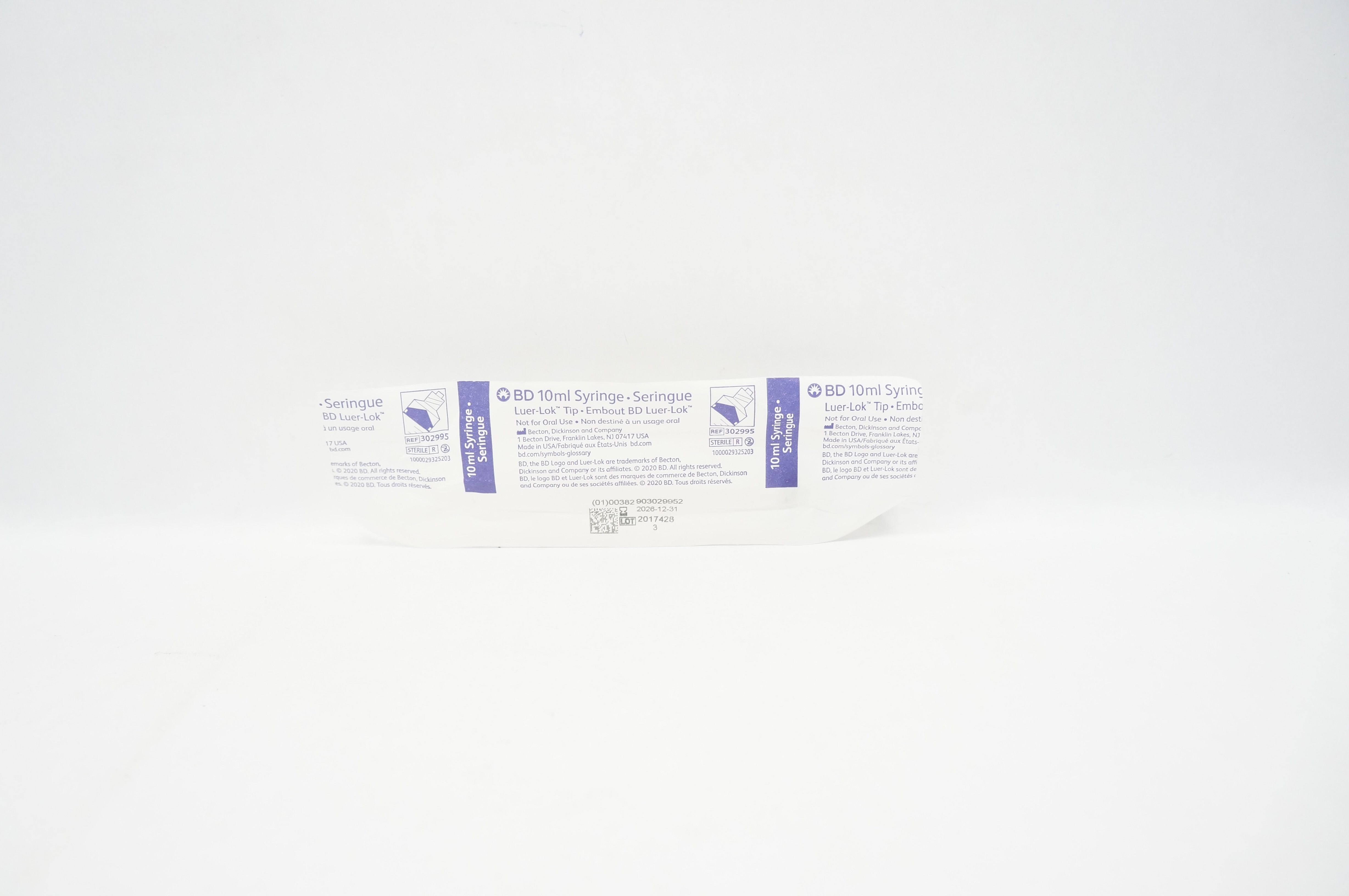 BD 302995  Luer-Loc Tip Syringe 10ml