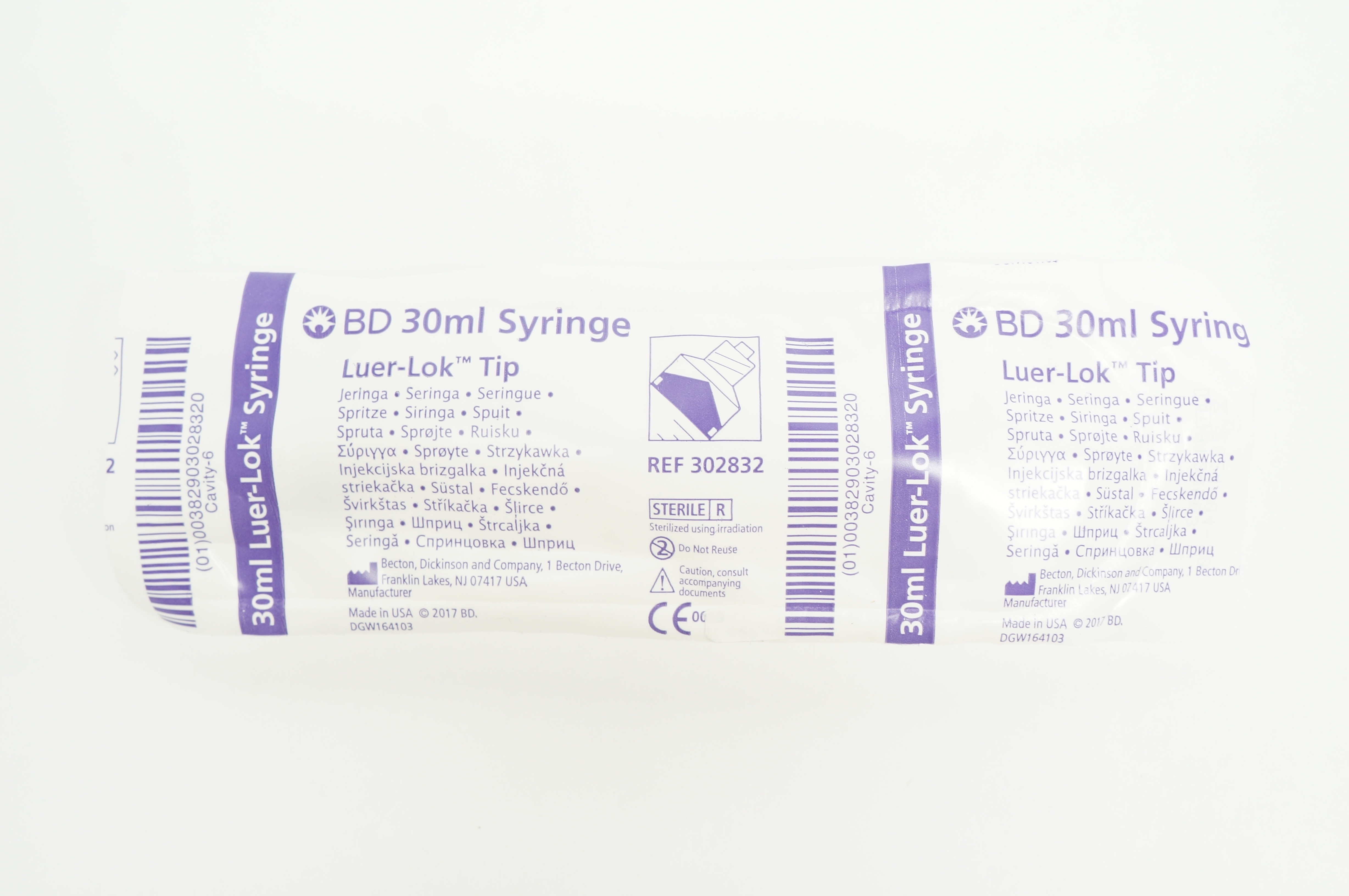 BD 302832 Luer-Lok Tip 30ml Syringe