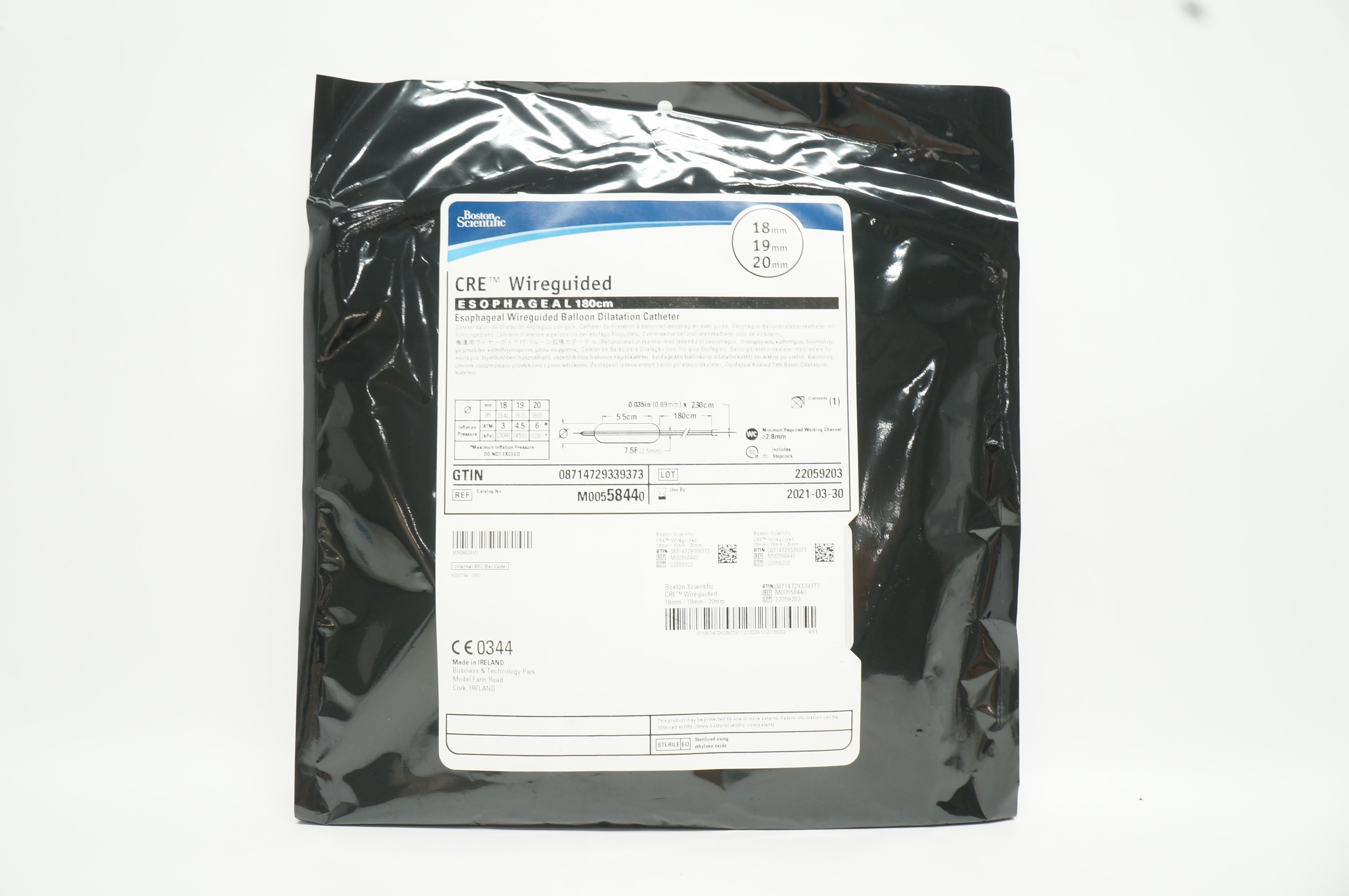 Boston Scientific M00558440 CRE Wireguided Balloon Dilatation Cath.18x19x20mm(x)