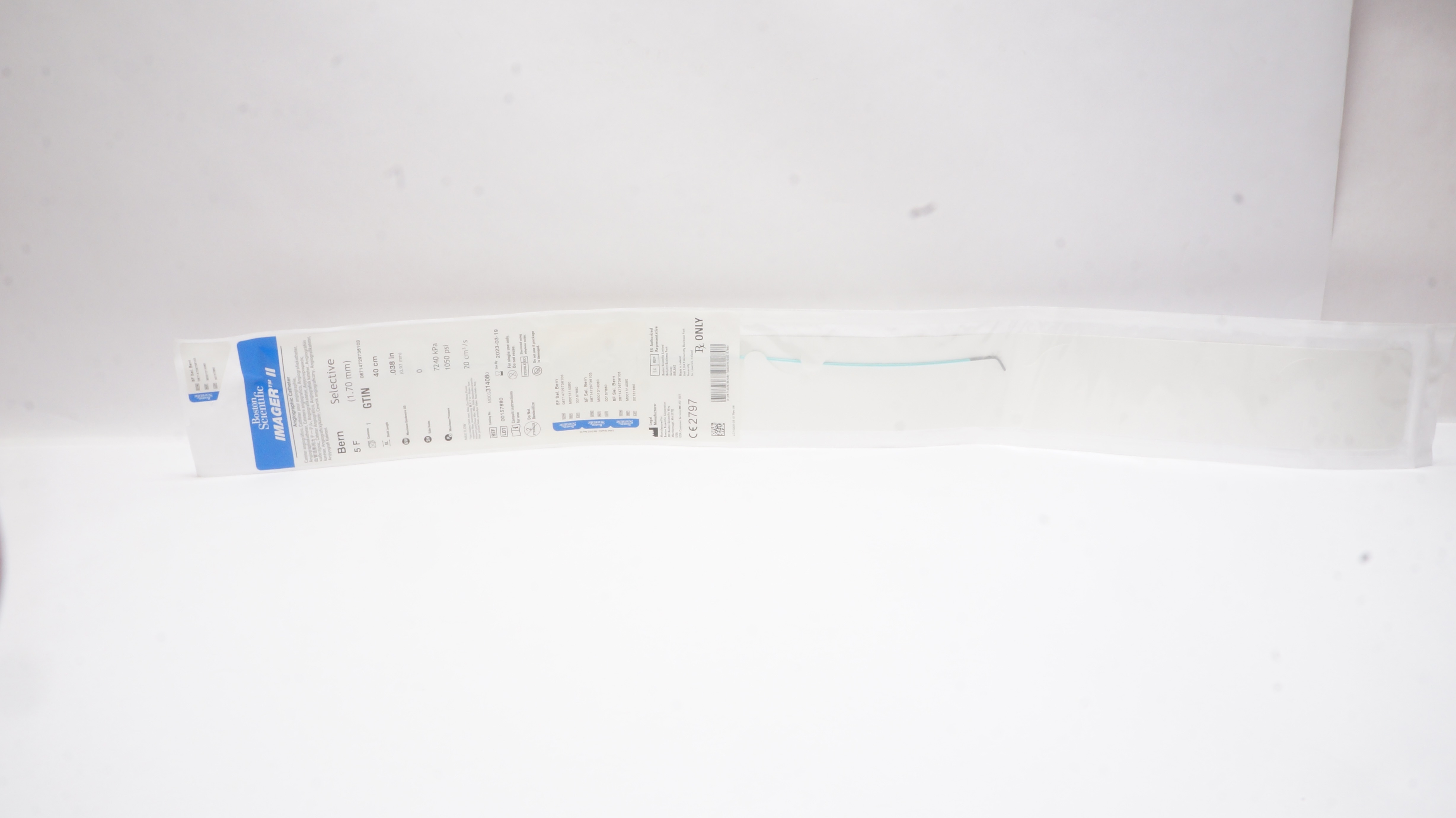 Boston Scientific M001314080 Angiographic Cath. 5 F x 40cm x .038in. (x)