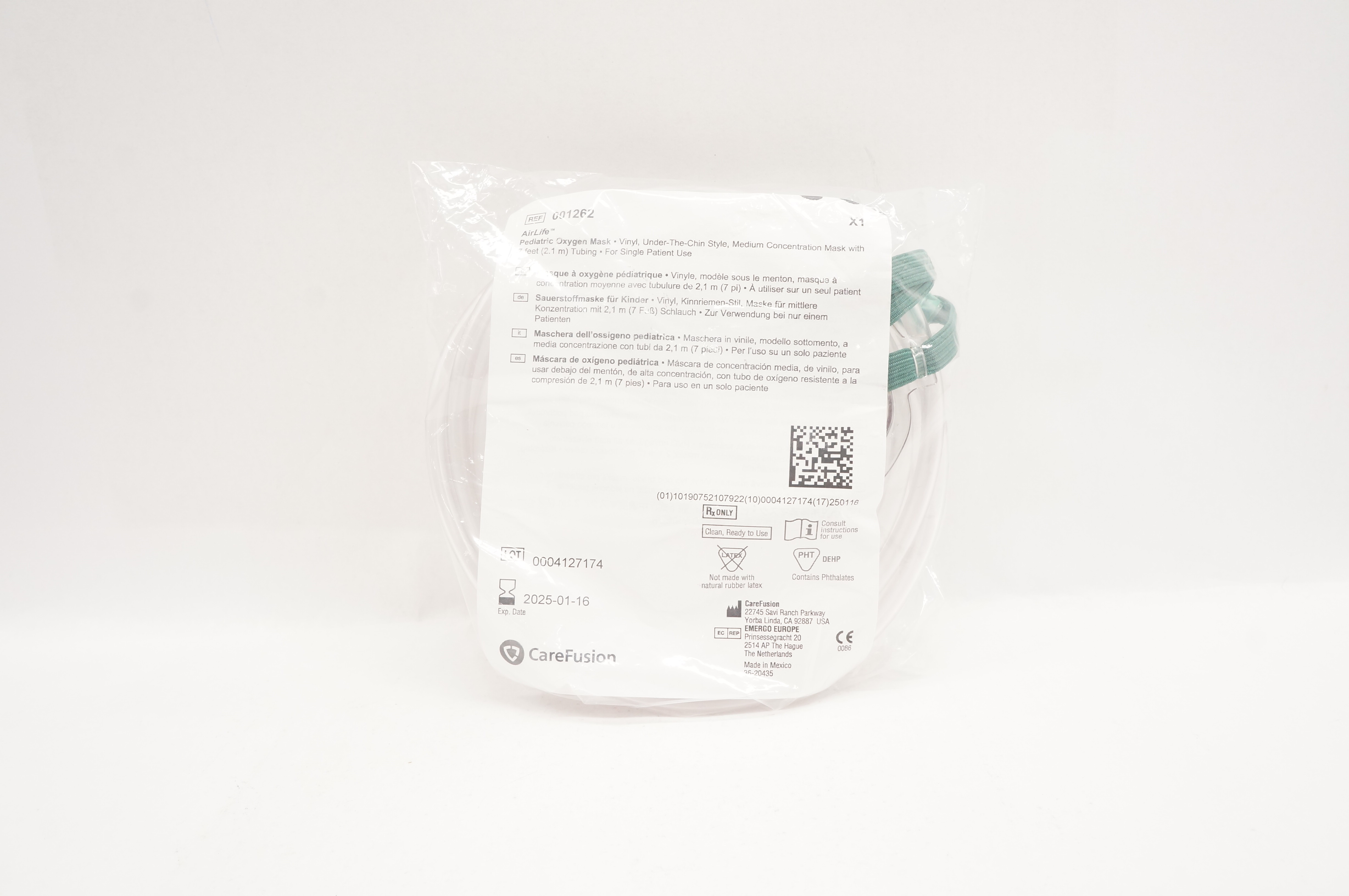 CareFusion 001262 AirLife Pediatric Oxygen Mask