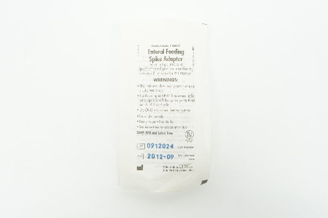 CEDIC F00037 Enteral Feeding Spike Adapter DEHP, BPA and Latex Free