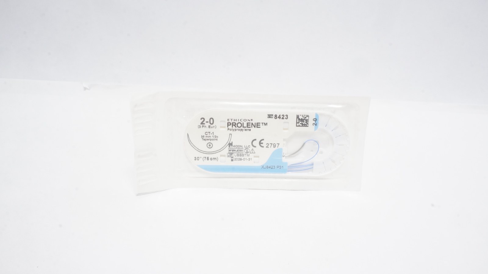 Ethicon 8423 PROLENE Suture 2-0 CT-1 36mm Taperpoint