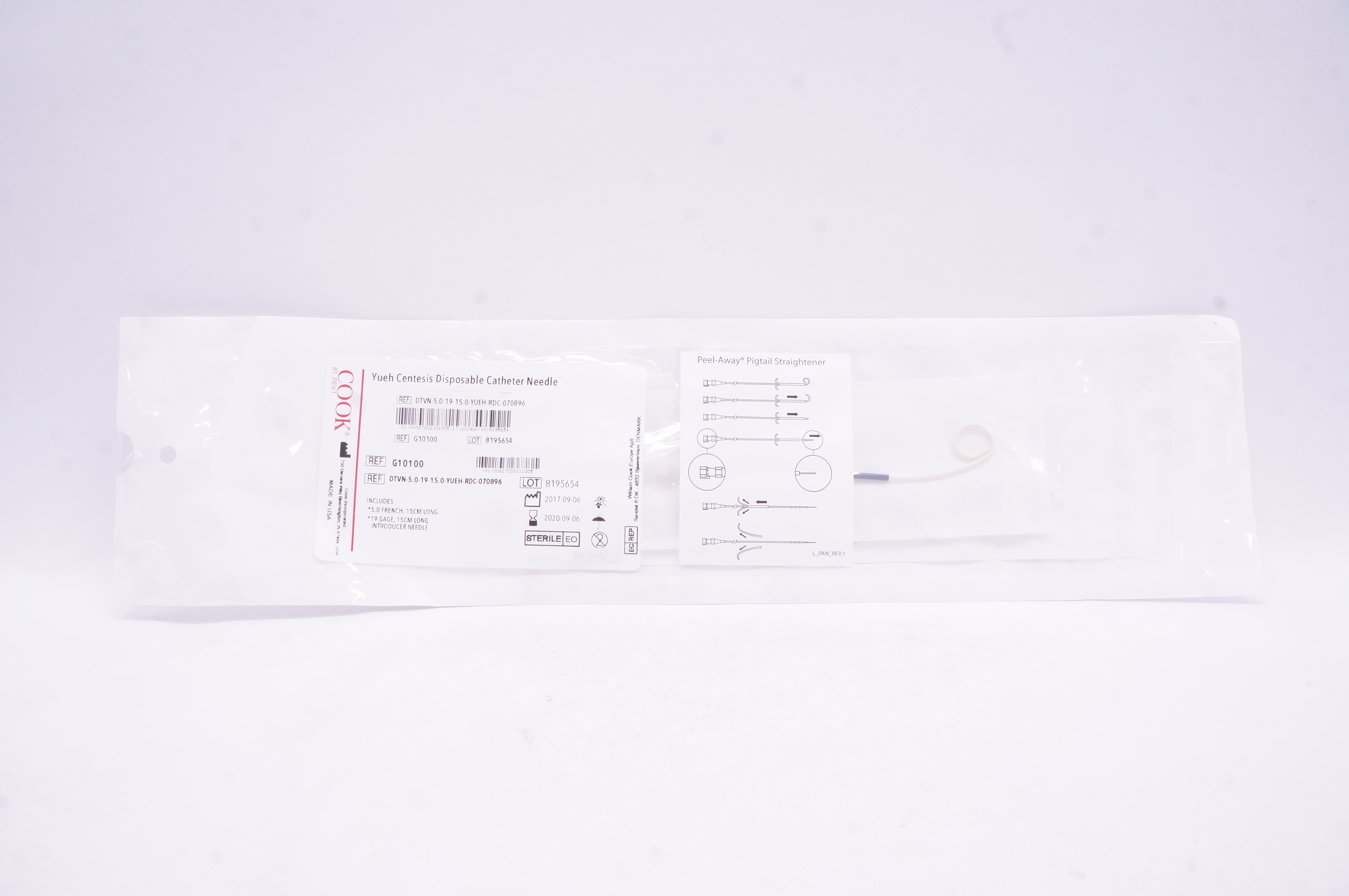Cook Medical G10100 Yueh Centesis Disposable Catheter Needle (x)