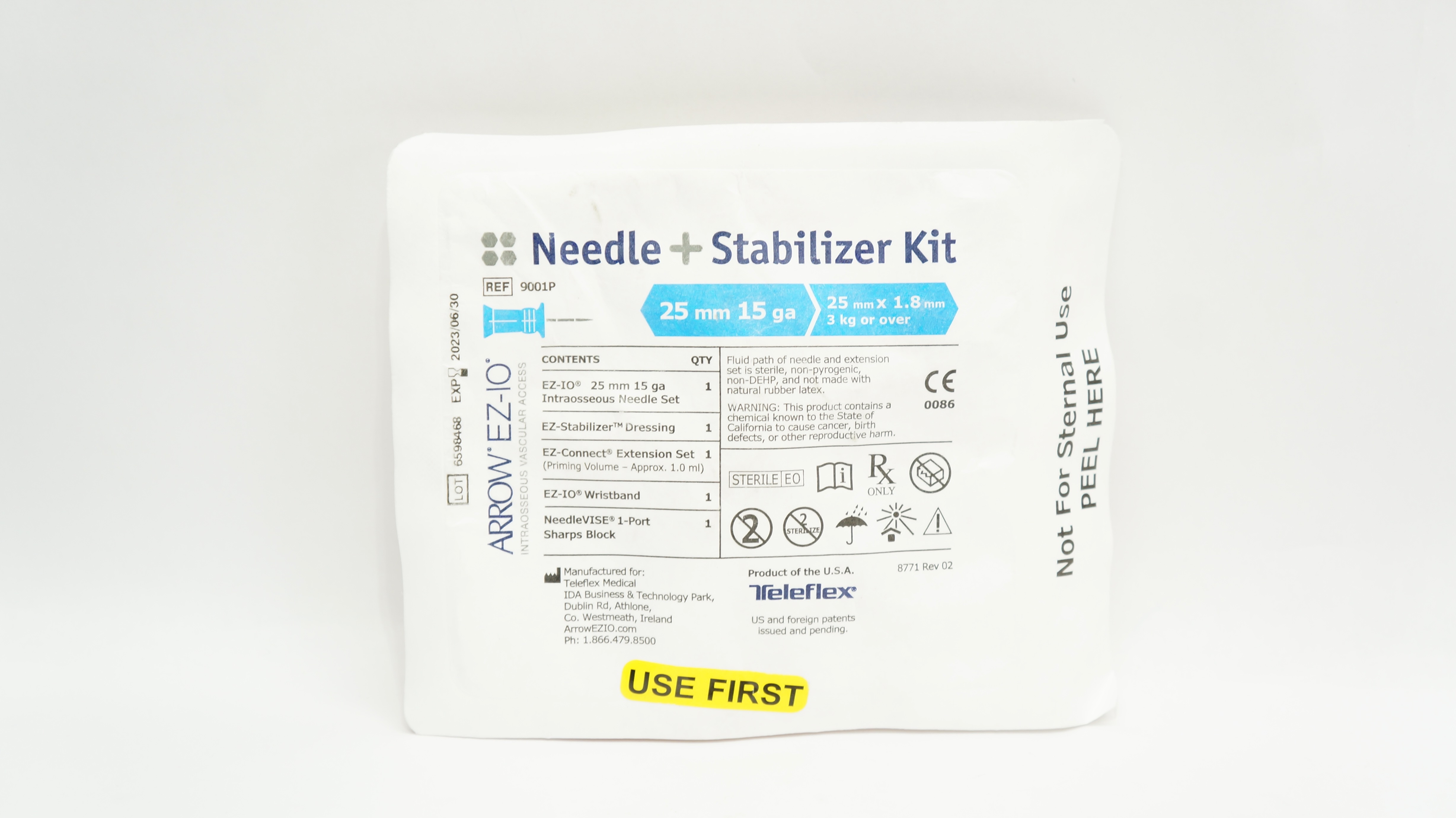 Teleflex 9001P Arrow EZ-IO Ndle + Stabilizer Kit 25 mm x 15 ga (x)