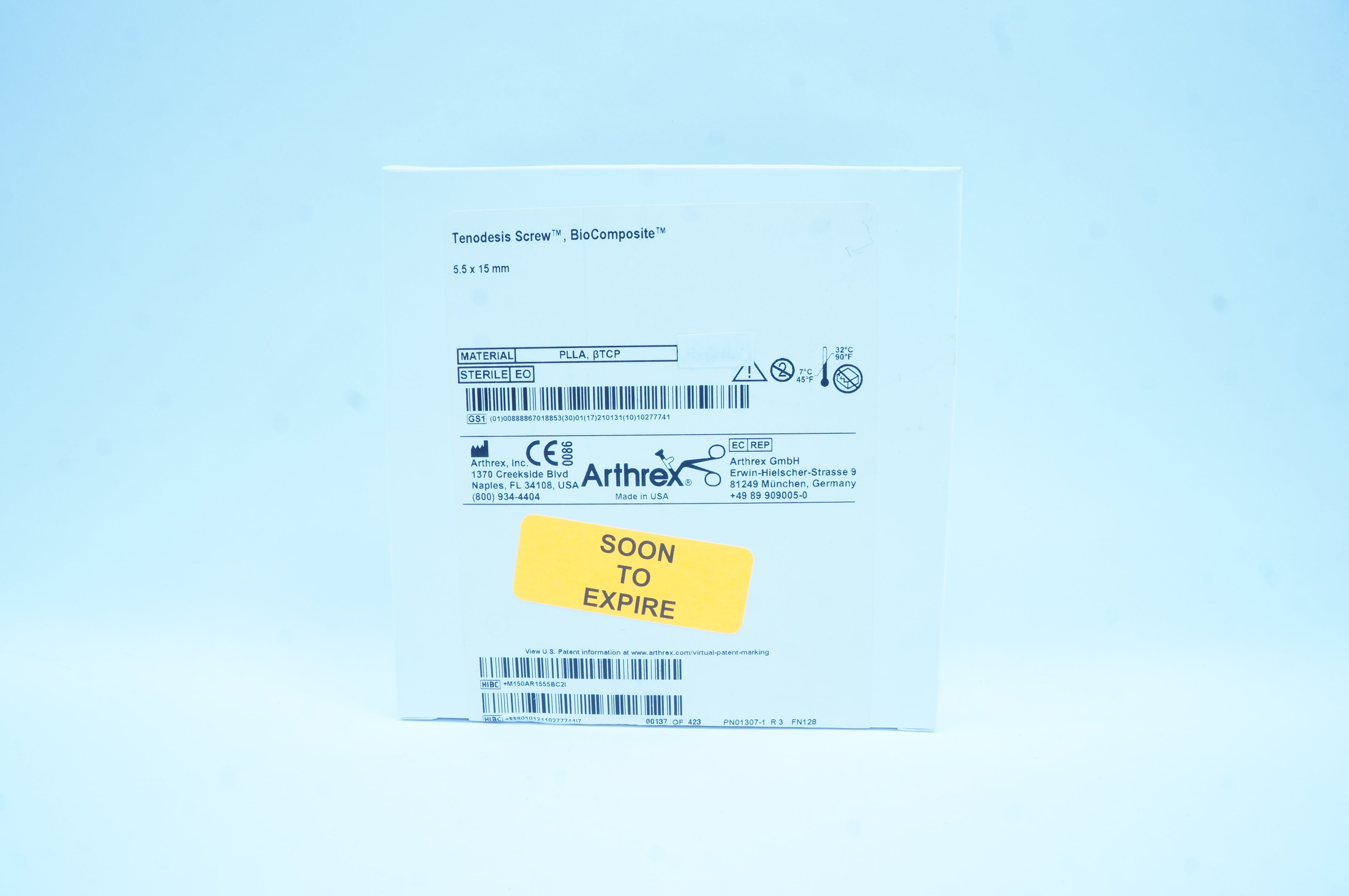 Arthrex AR-1555BC Tenodesis Screw, BioComposite 5.5mm x 15mm (x)