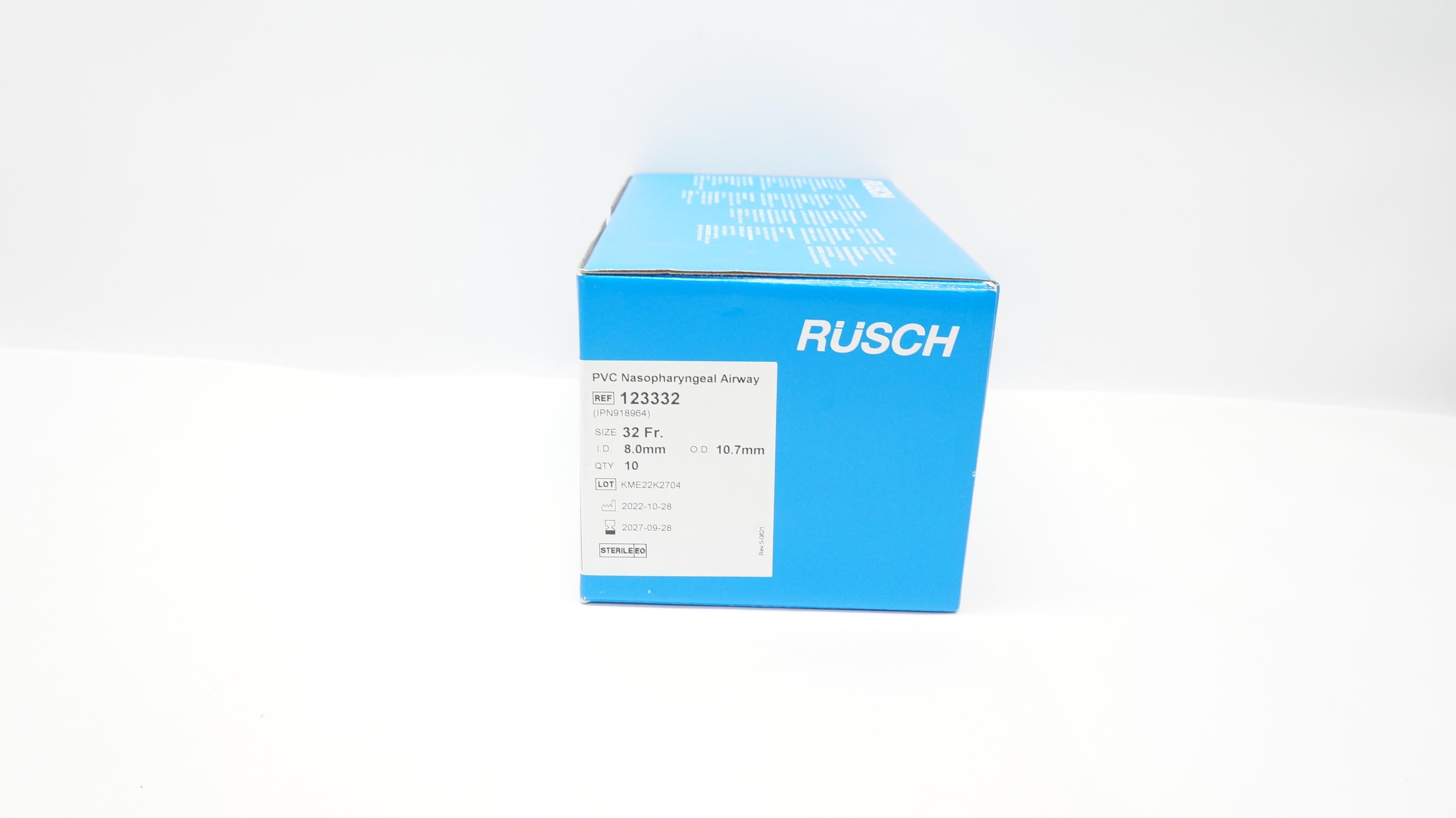 Teleflex 123332 Rusch PVC Nasopharyngeal Airway 32 Fr. 8.0mm I.D. - Box of 10