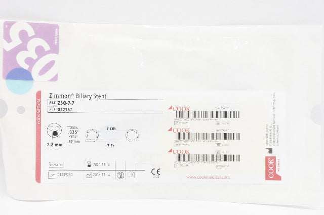 Cook Medical G22167 Zimmon Biliary Stent 7Fr (x)