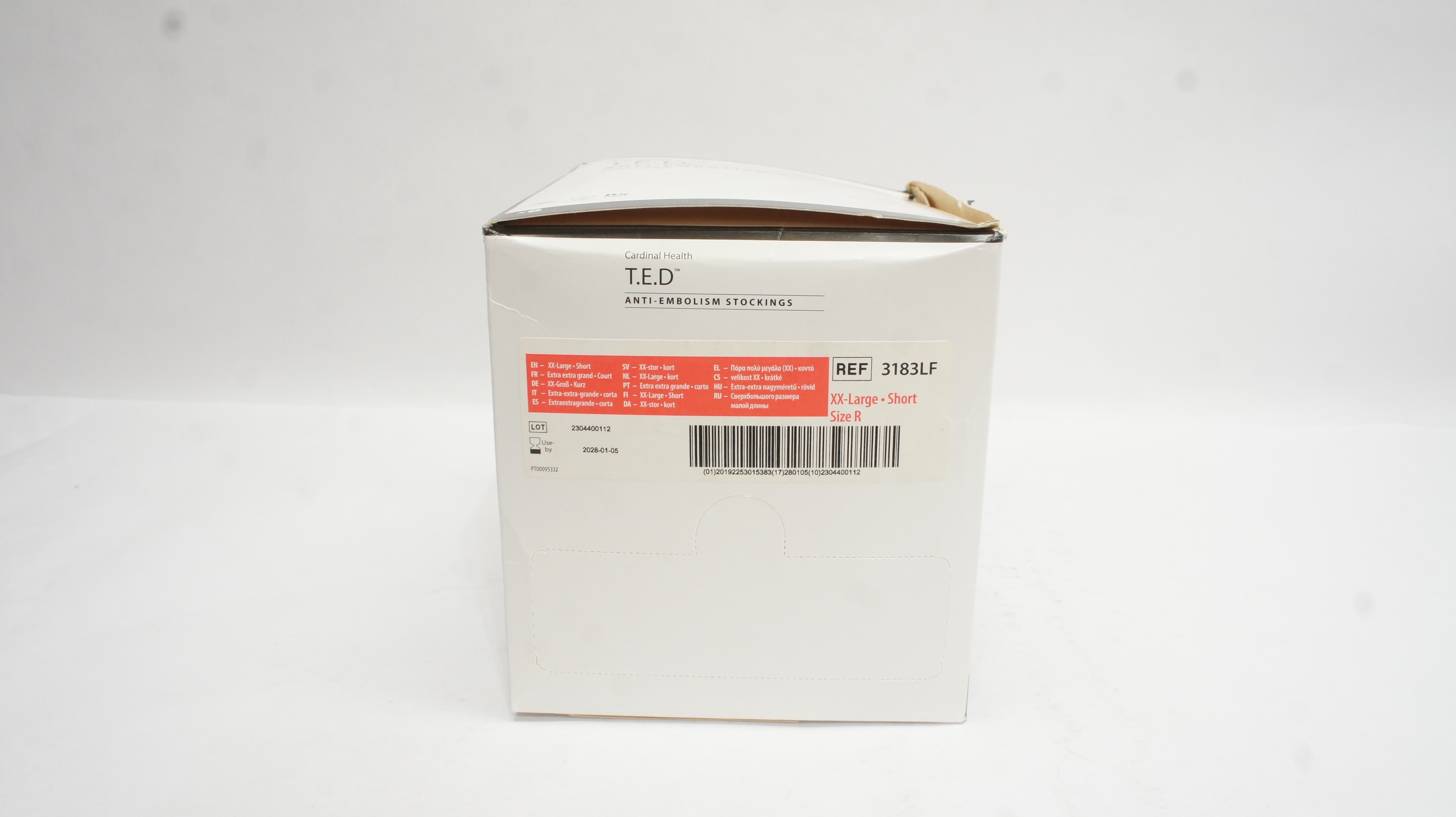 Cardinal Health 3183LF Anti-Embolism Stockings Thigh, XX-L, Short - Box of 6
