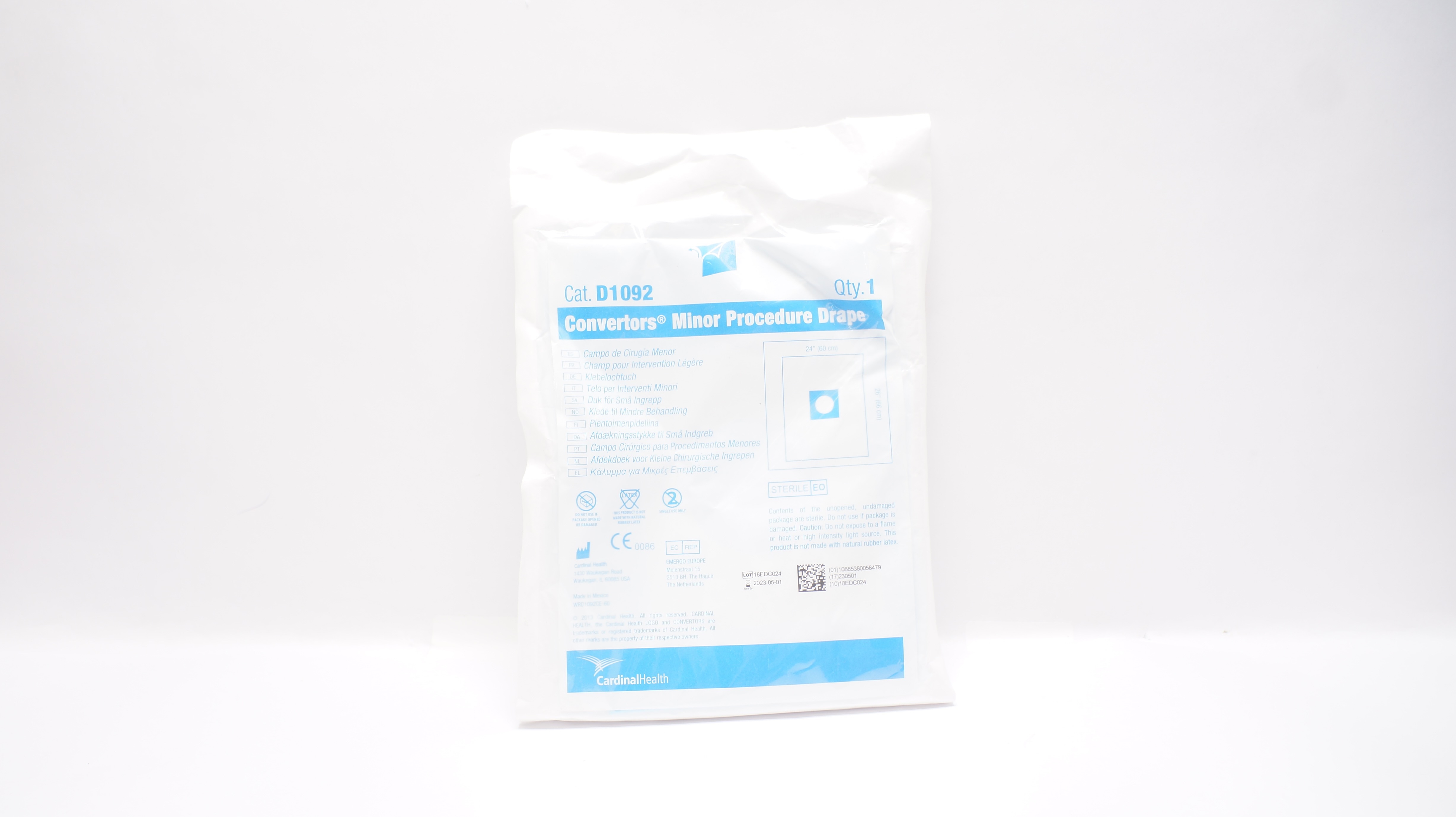 Cardinal Health D1092 Convertors Minor Procedure Drape 24inch x 26inch (x)