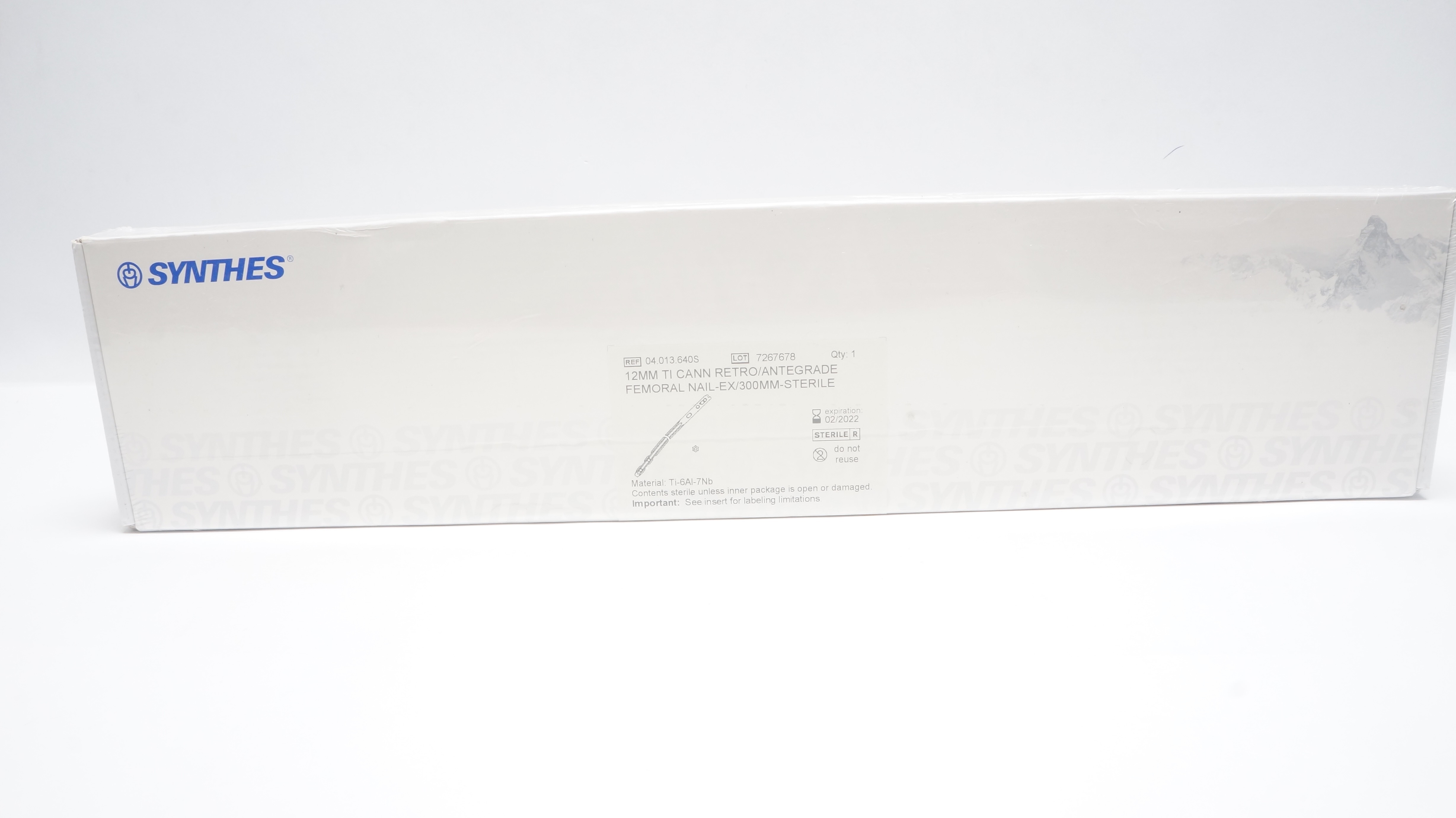 Synthes 04.013.640S 12mm TI CANN RETRO/ANTEGRADE FEMORAL NAIL-EX/300mm (x)