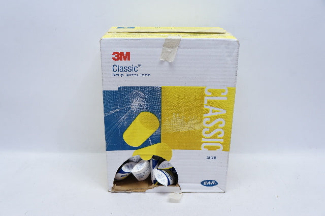 3M 310-1001 EAR Classic Regular Disposable Foam Uncorded Earplugs - Box of 200