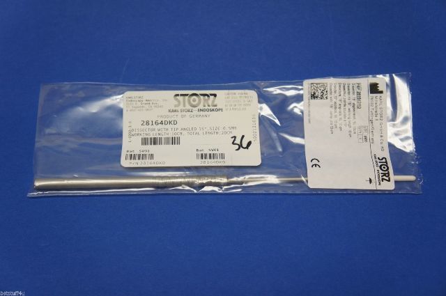 Karl Storz 28164DKD Dissector with Tip Angled 15deg, Size 0.5mm WL 10cm TL 20cm 
