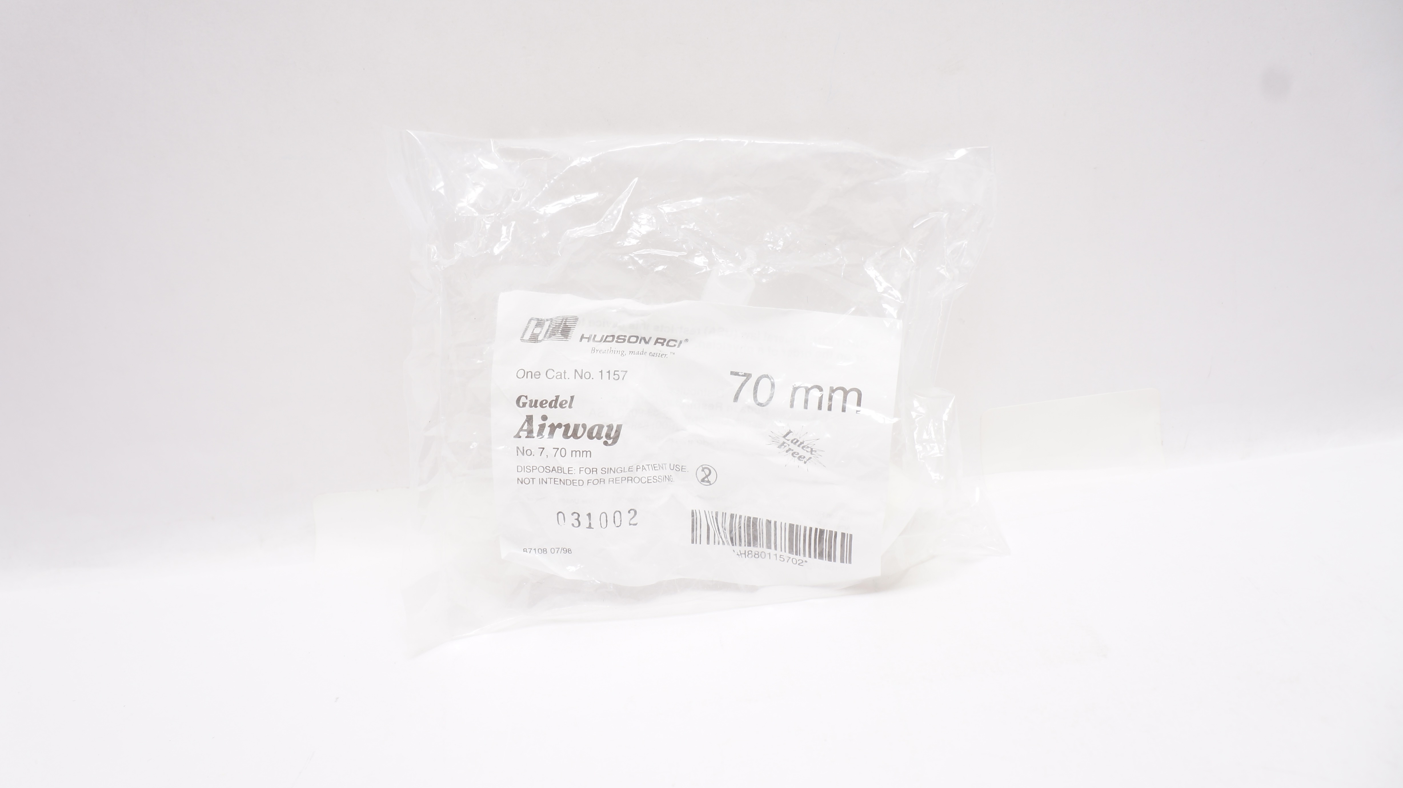 Teleflex 1157 Hudson RCI Guedel Airway 7, 70mm