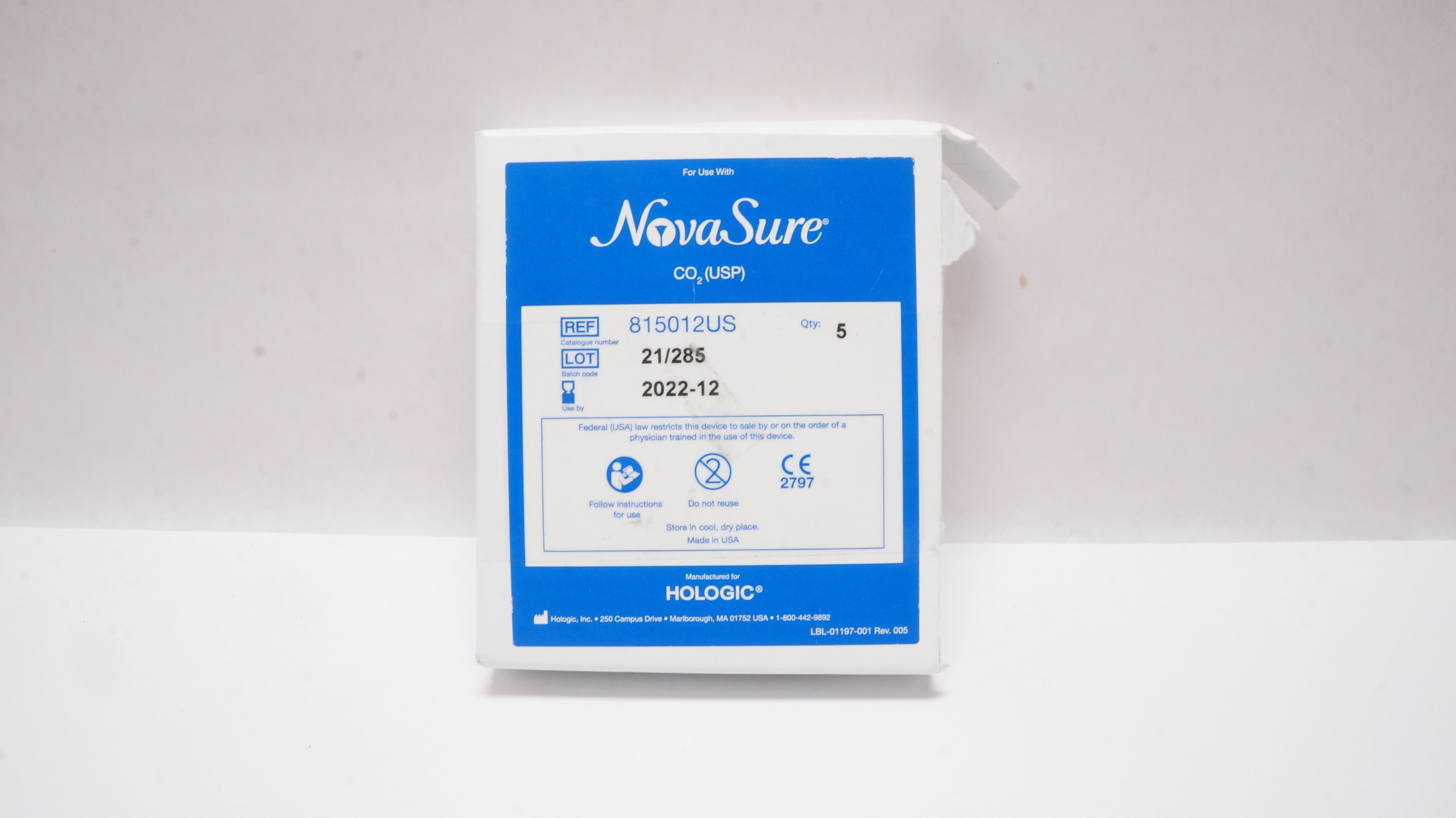 Hologic 815012US Nova Sure CO2 (USP) (x) - Box of 4