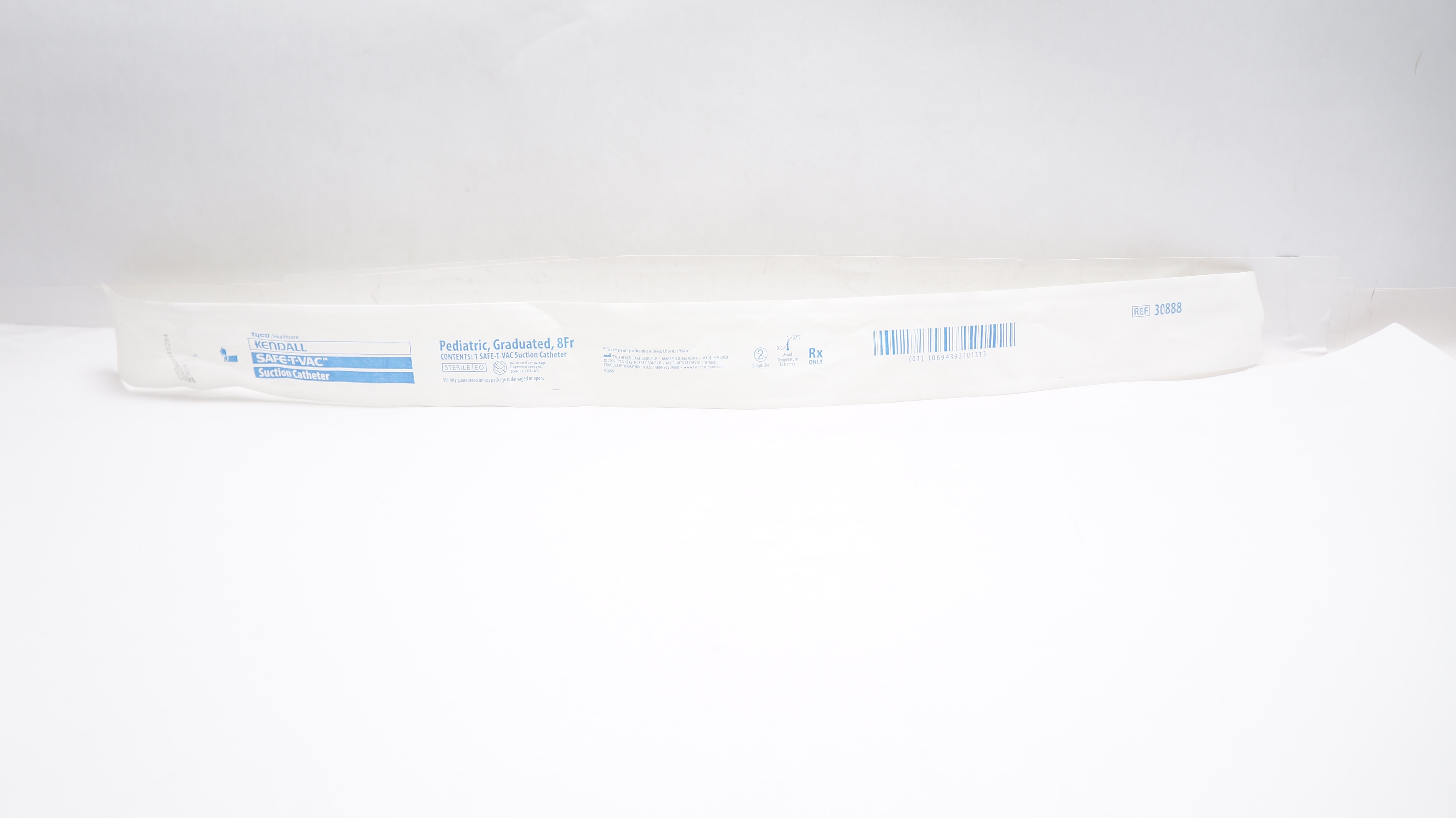 Tyco Healthcare 30888 Kendall Safe-T-Vac Pediatric Graduated Suction Cath. 8Fr