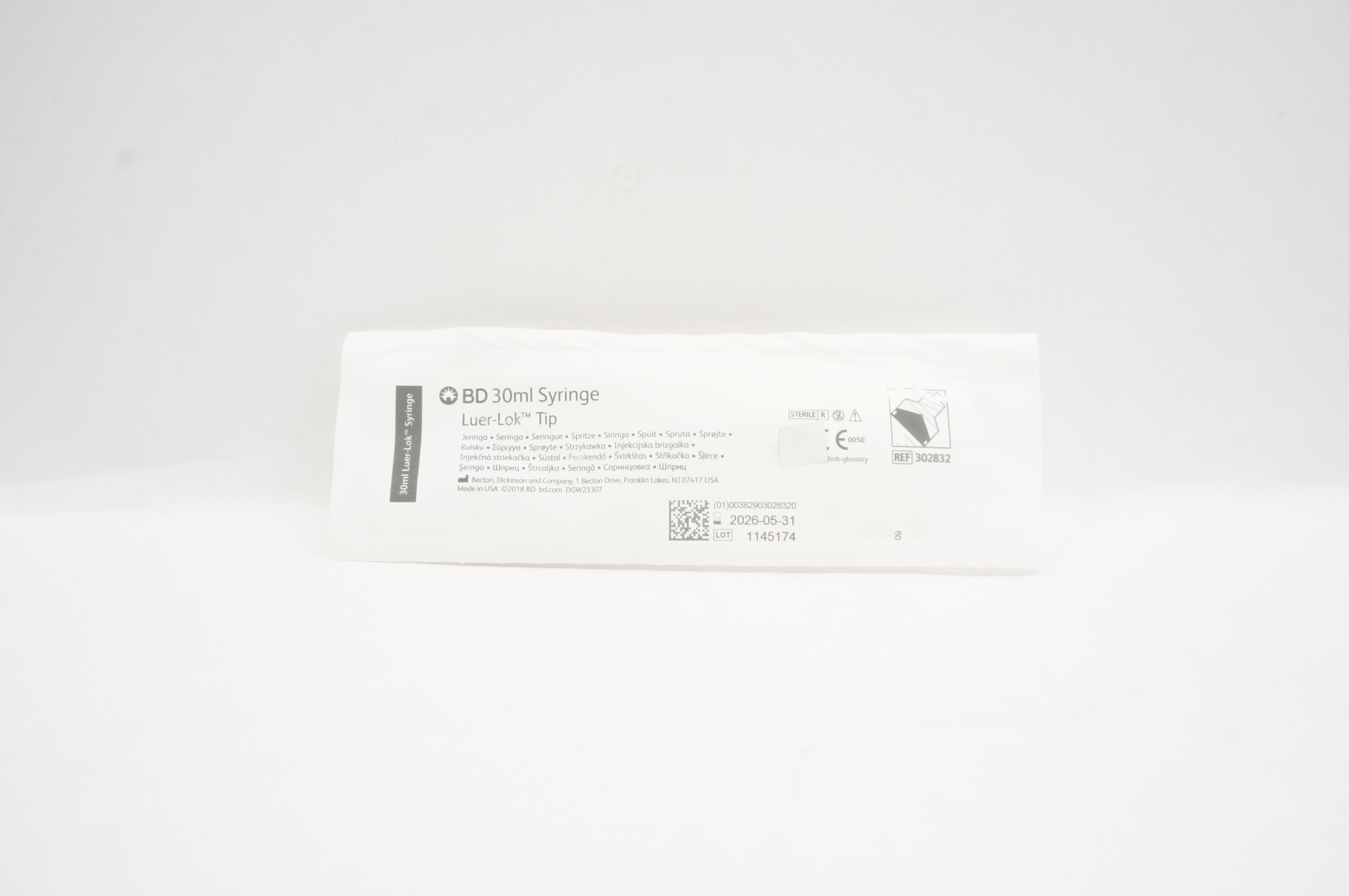BD 302832 Luer-Lok Tip 30ml Syringe