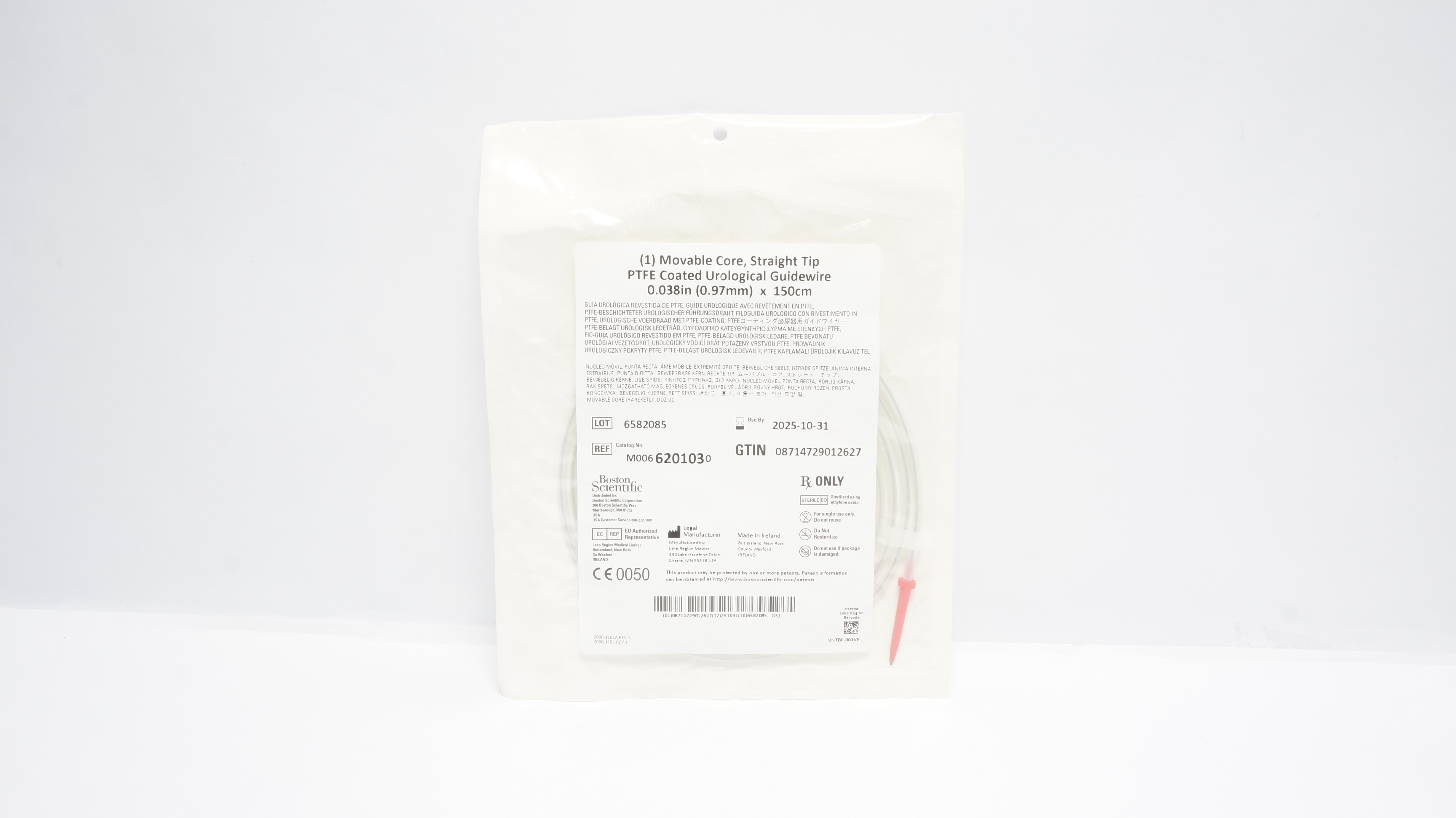Boston Scientific 620103 Movable Core, Straight Tip PTFE Coated Guidewire (x)