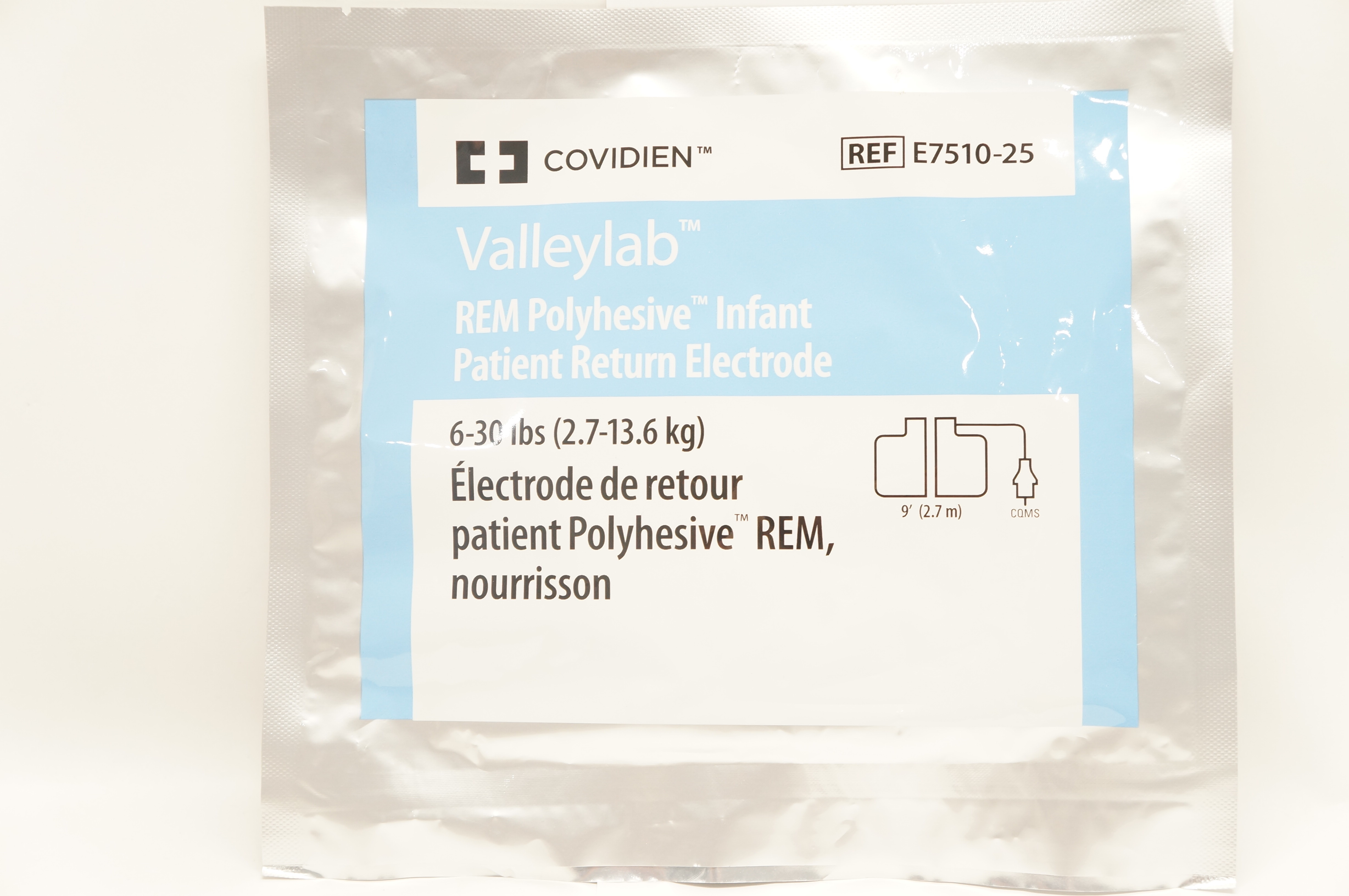 Covidien E7510-25 Valleylab REM Polyhesive Infant Patient Electrode 6-30lbs (x)