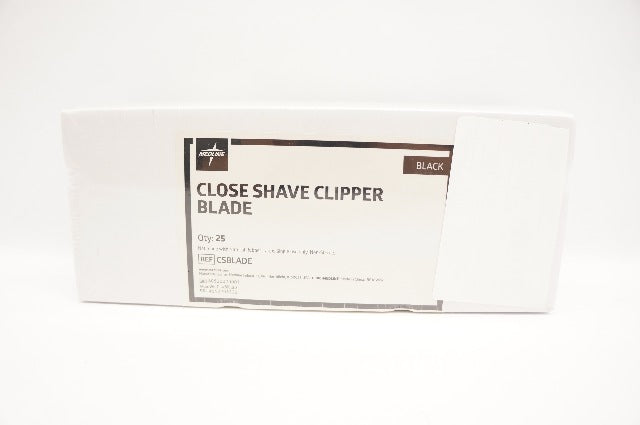 Medline CSBLADE Close Shave Clipper Blade, Black - Box of 25