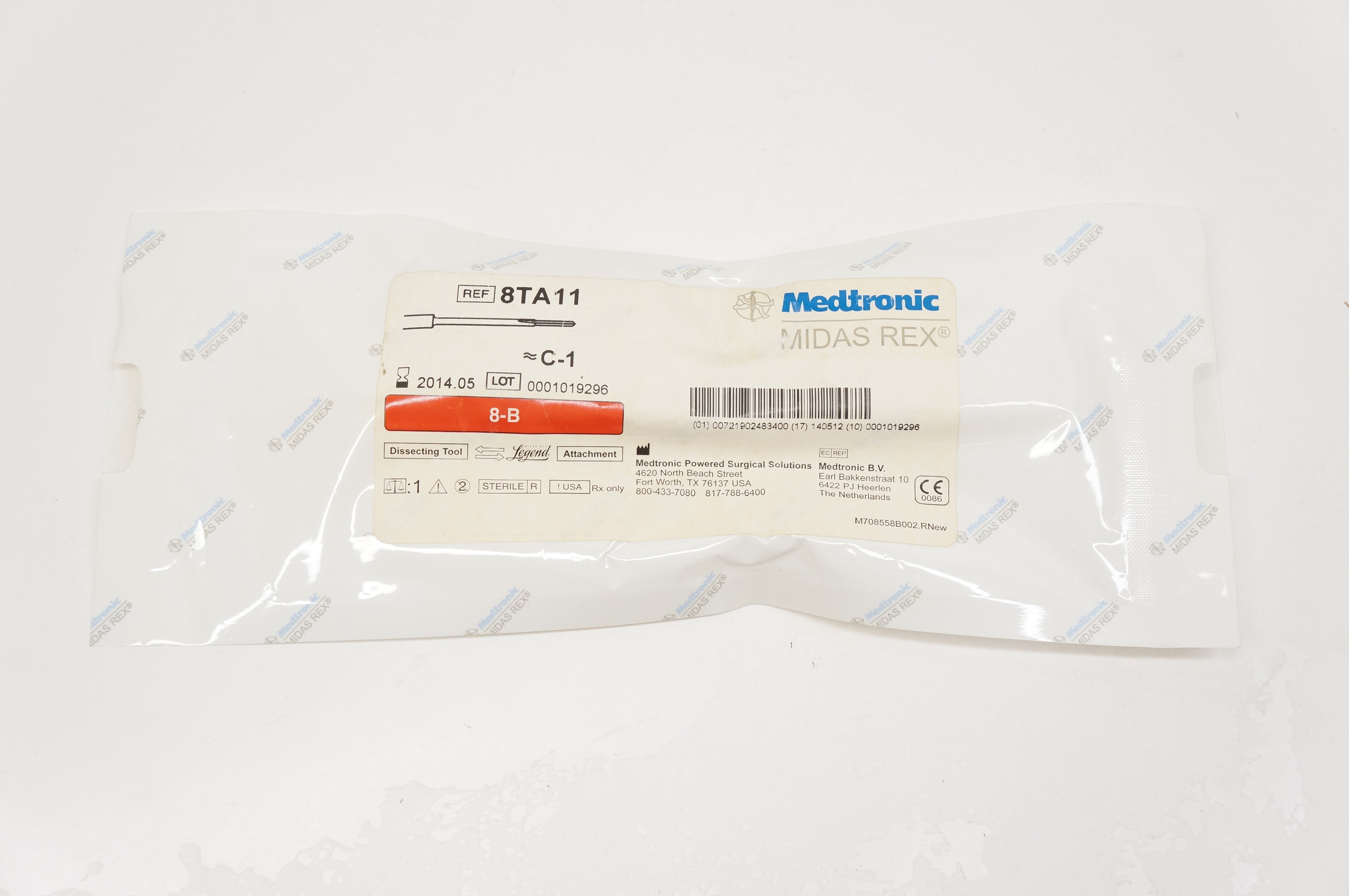 Medtronic 8TA11 Midas Rex Legend Tapered Tool 8cm, 1.1mm x 6.4mm (x)