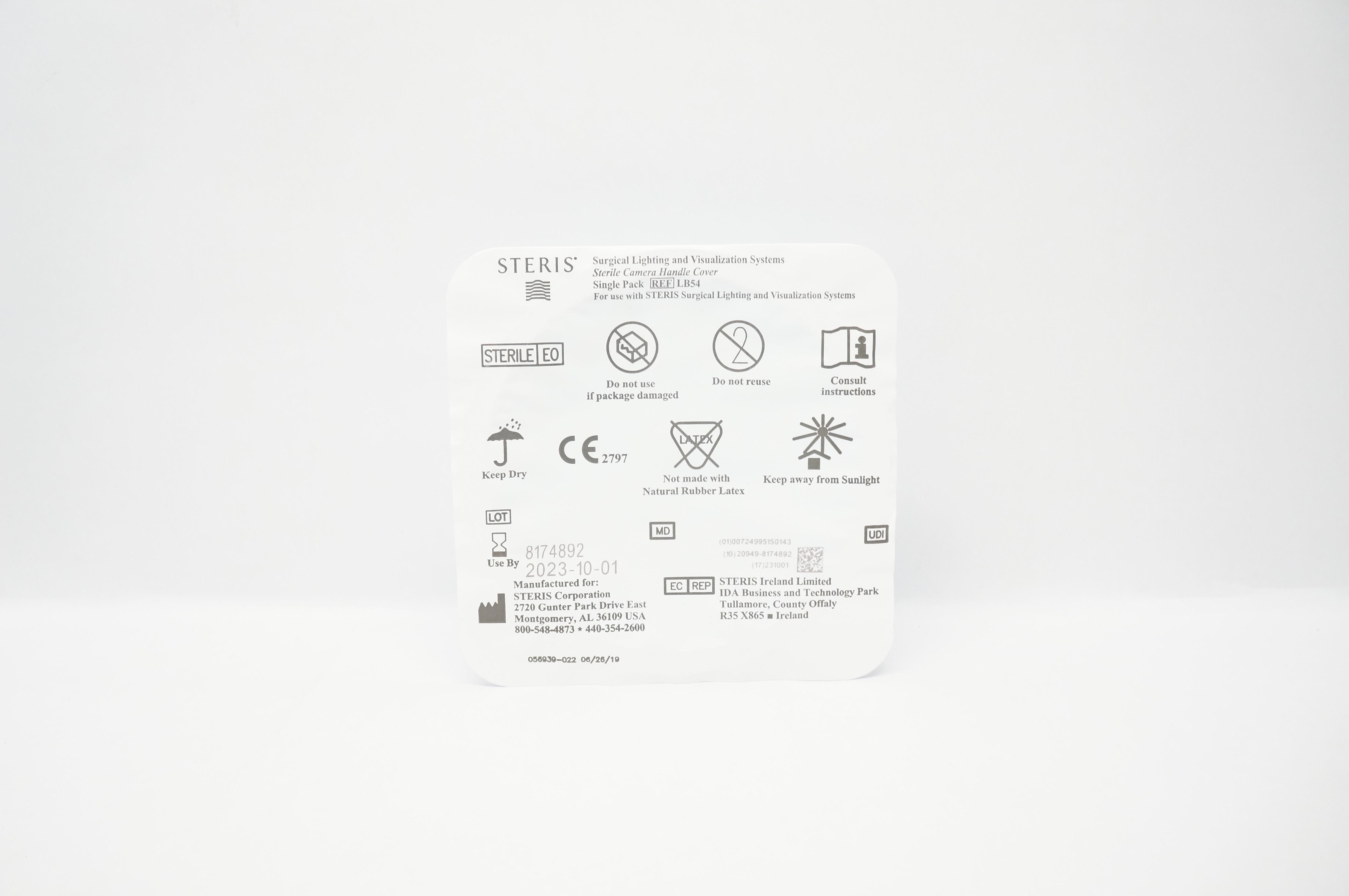 Steris LB54 Surgical Lighting &Visualization Systems Sterile Camera Handle Cover