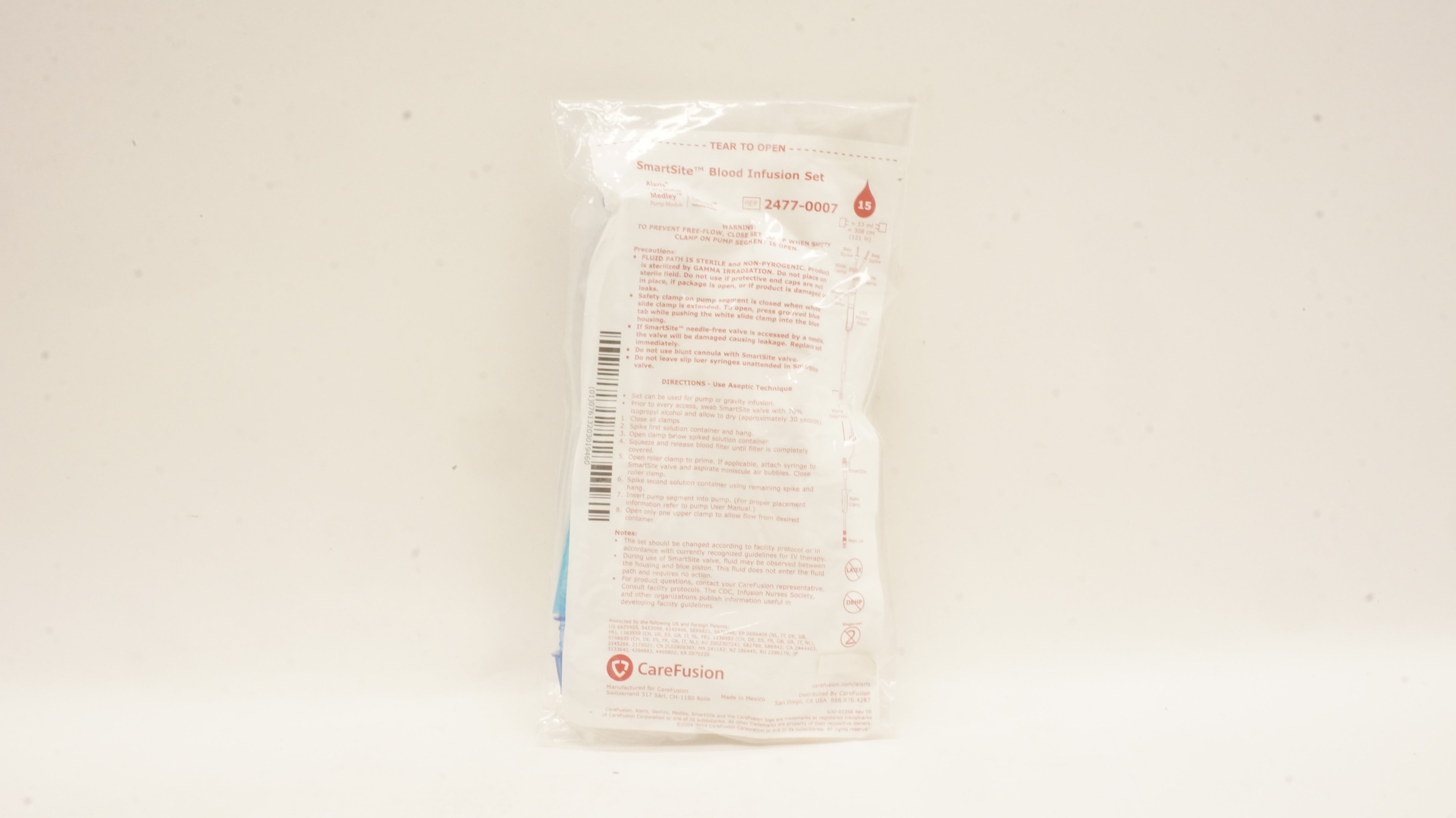 CareFusion 2477-0007 SmartSite Infusion Blood Set, 15ml (x)