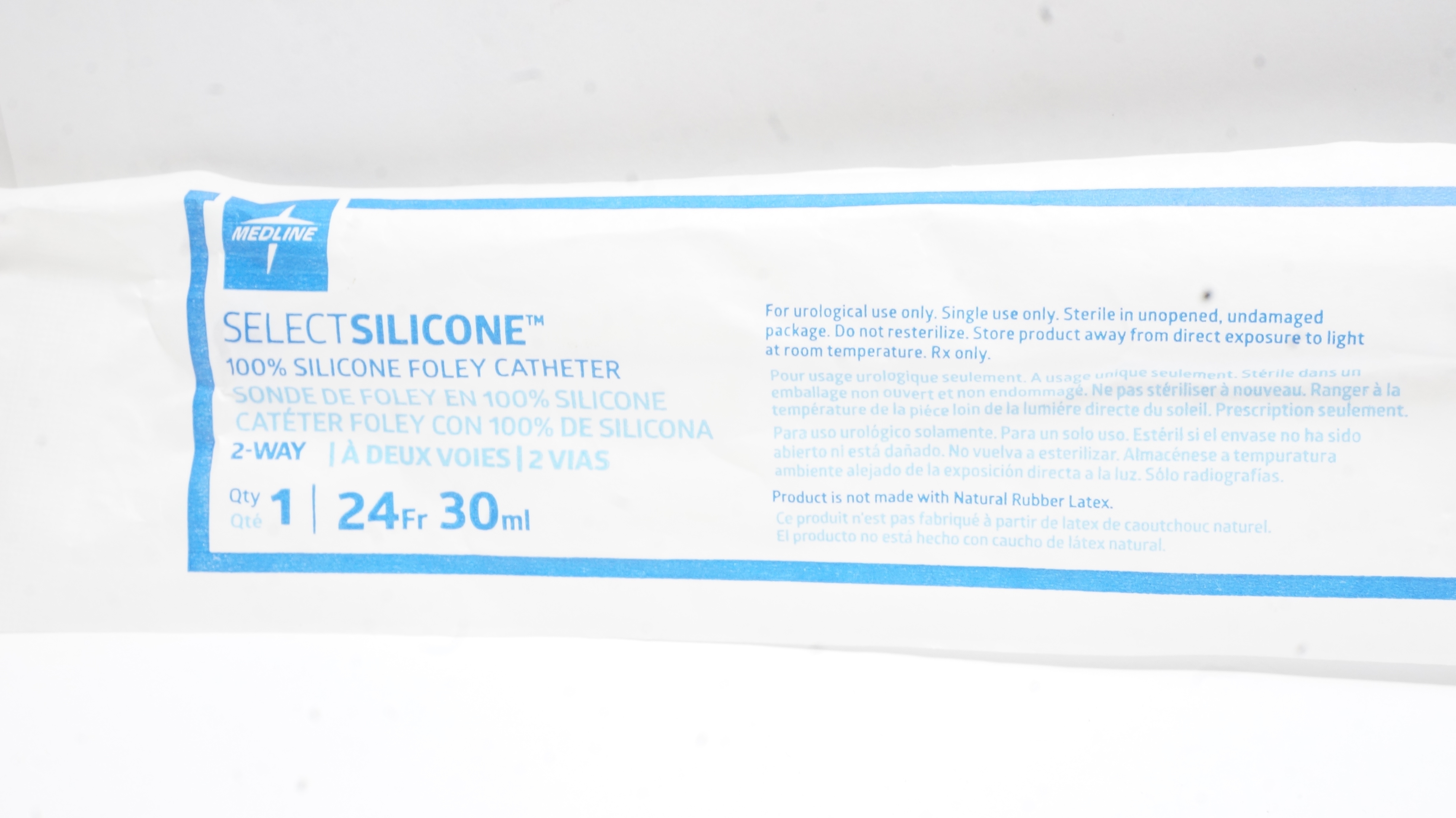 Medline DYND11536 SelectSilicone Foley Cath. 24Fr x 30ml