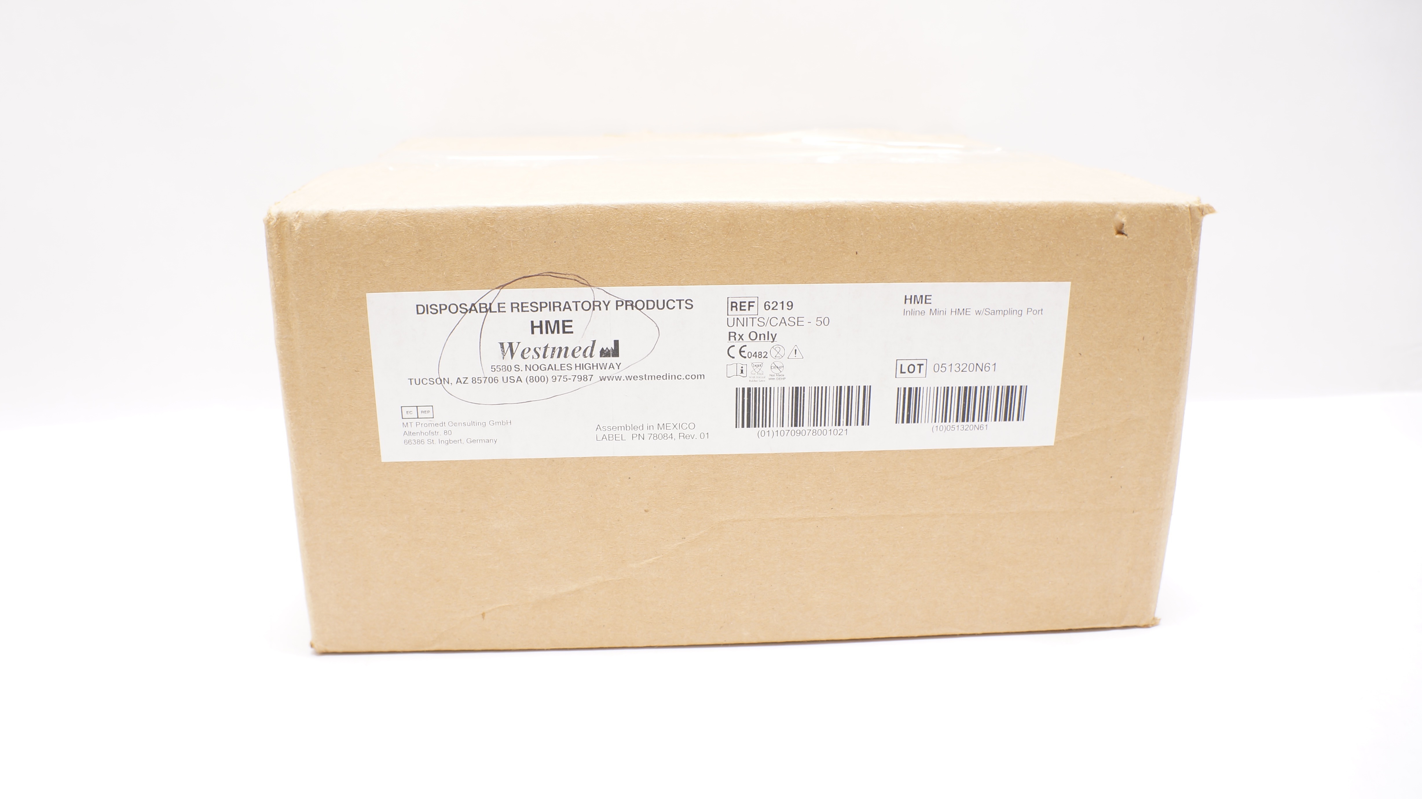 Westmed 6219 HME Disposable Respiratory Products - Case of 50