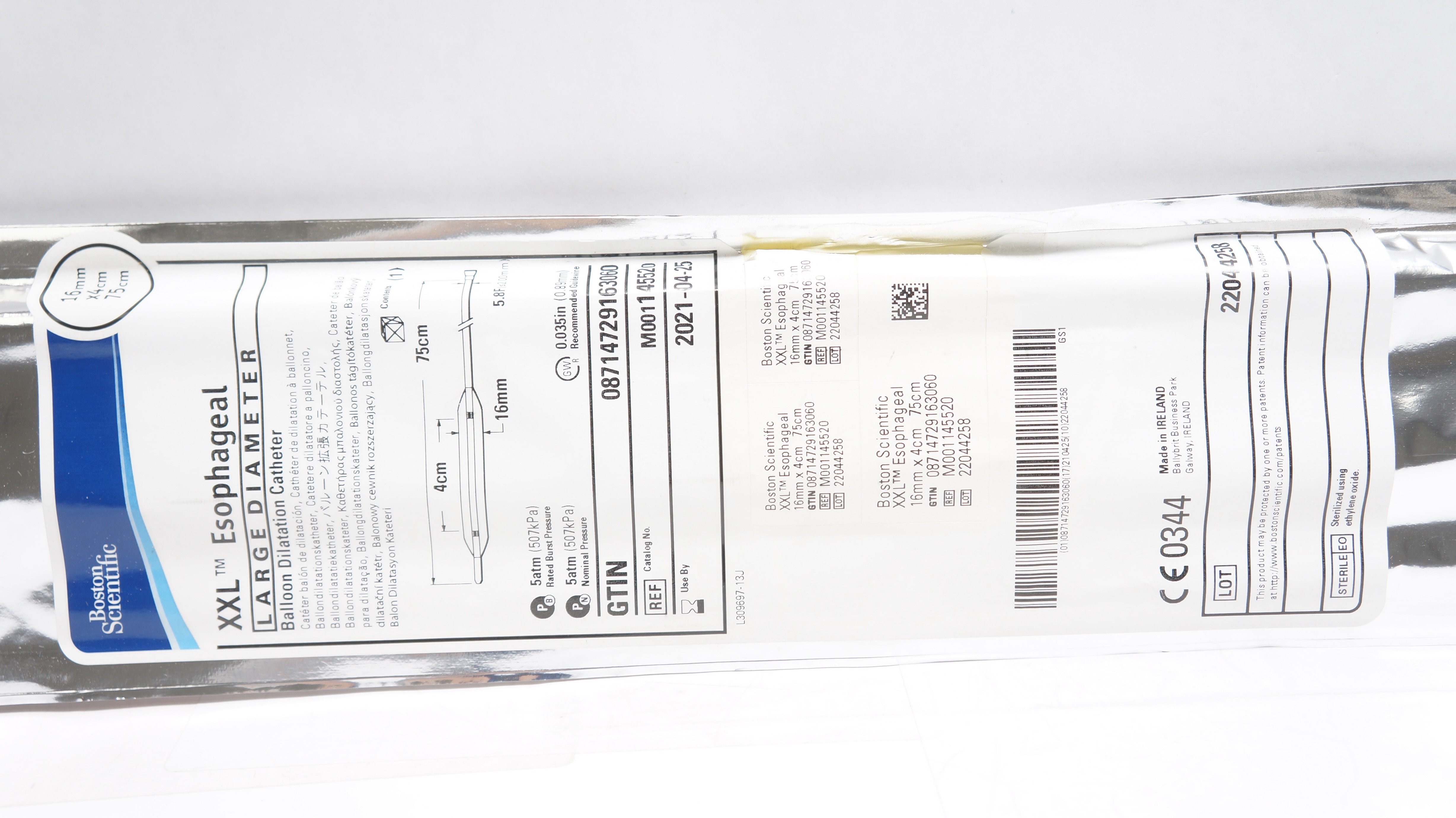Boston Scientific M001145520 XXL Esophageal Dilatation Cath. 16mm x 4 x 75cm(x)