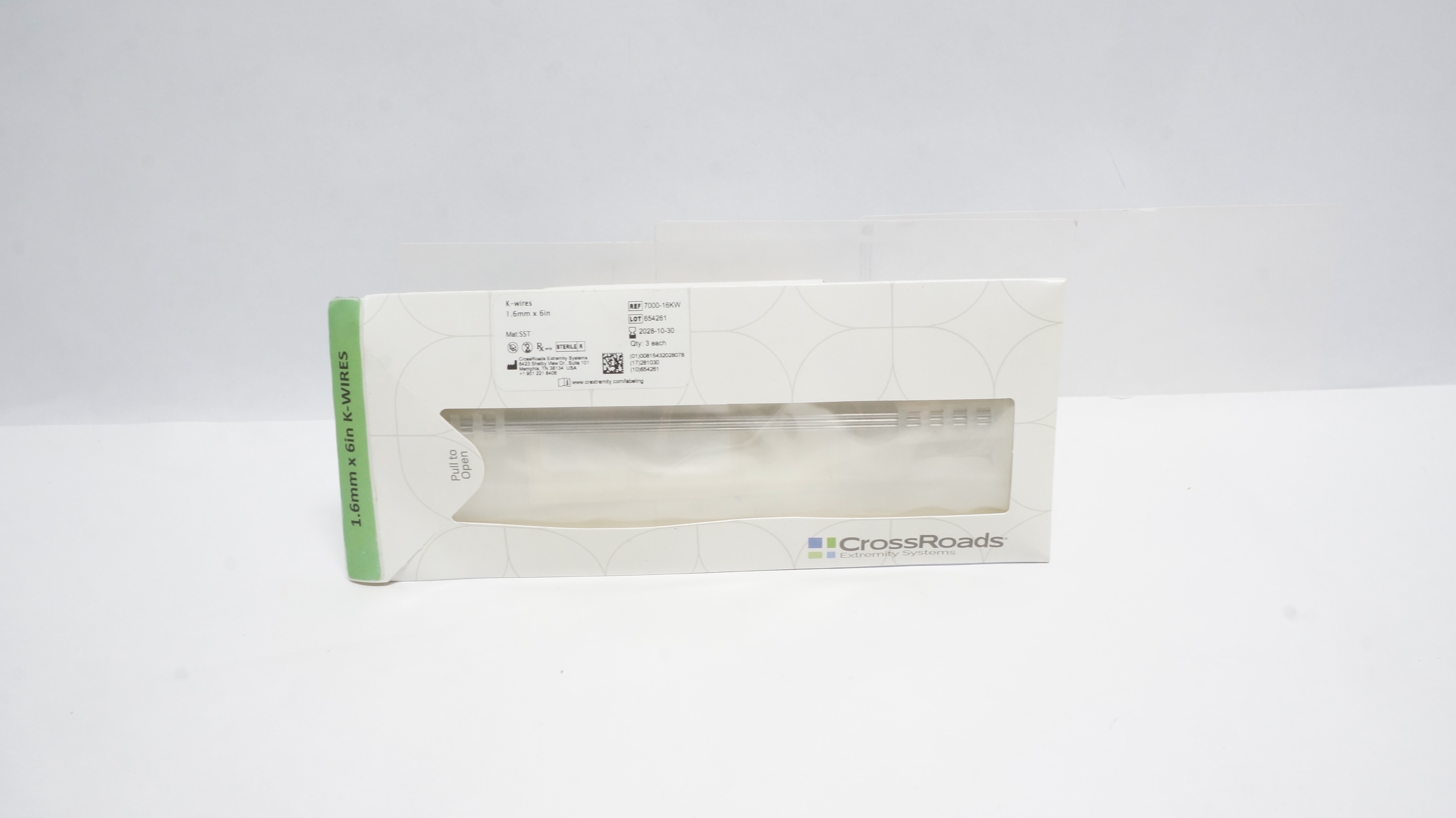 Cross Roads 7000-16KW K-Wires 1.6mm x 6In - Pack of 3