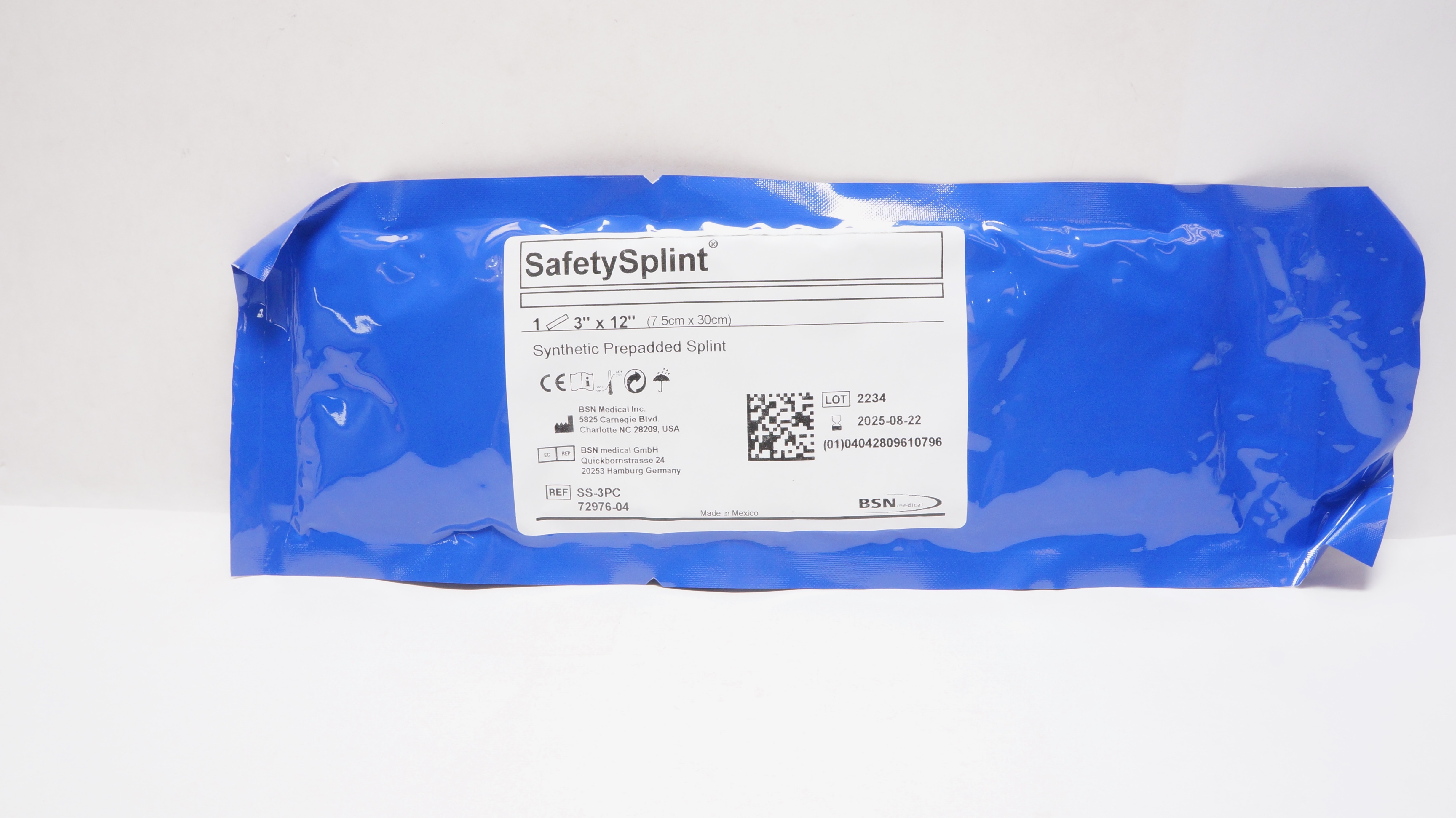 BSN Medical SS-3PC 72976-04 Synthetic Prepadded Safety Splint 3inch x 12inch