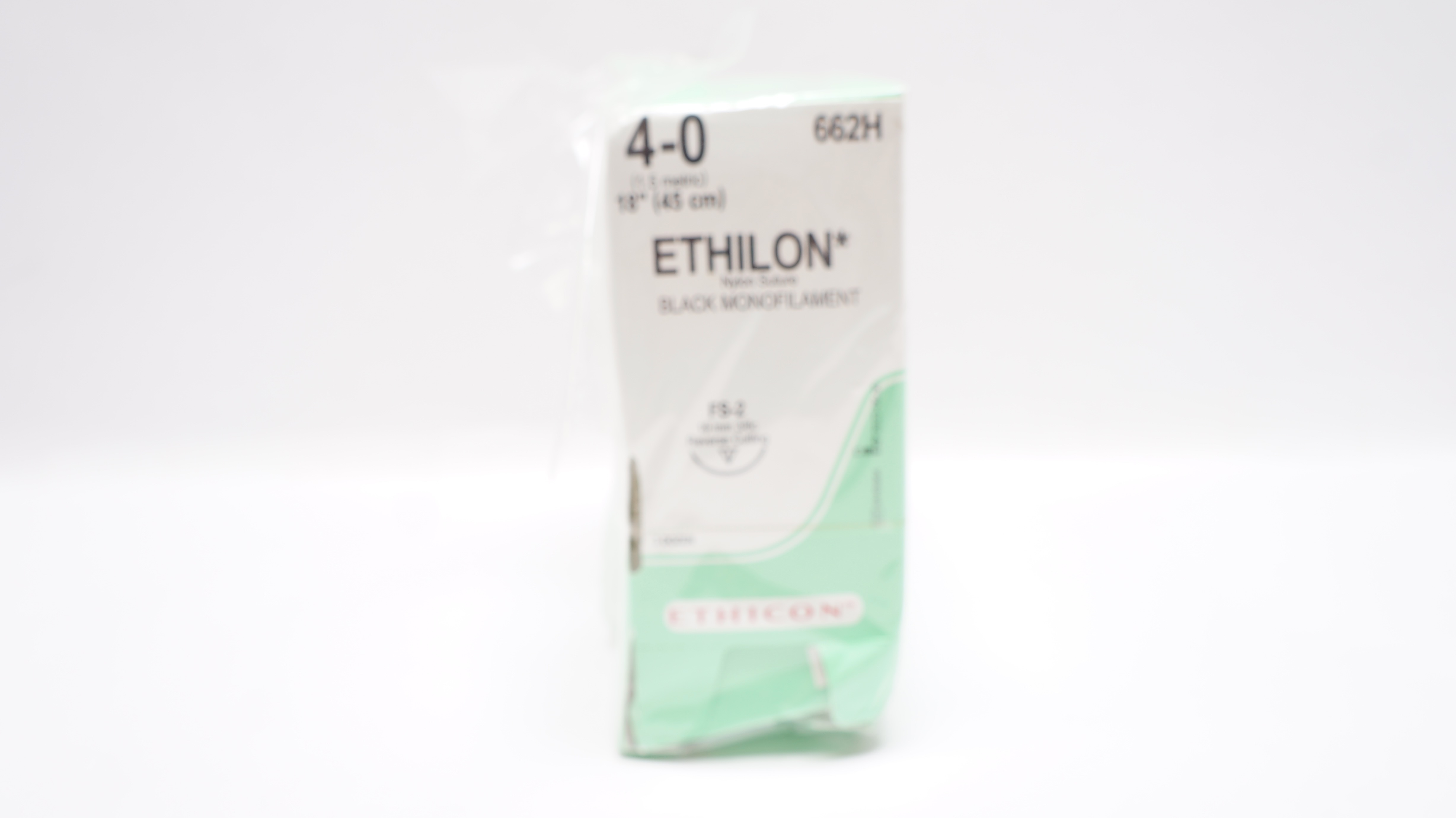 Ethicon 662H 4-0 Ethilon FS-2 19mm 3/8c Reverse Cutting 18In - Box of 36