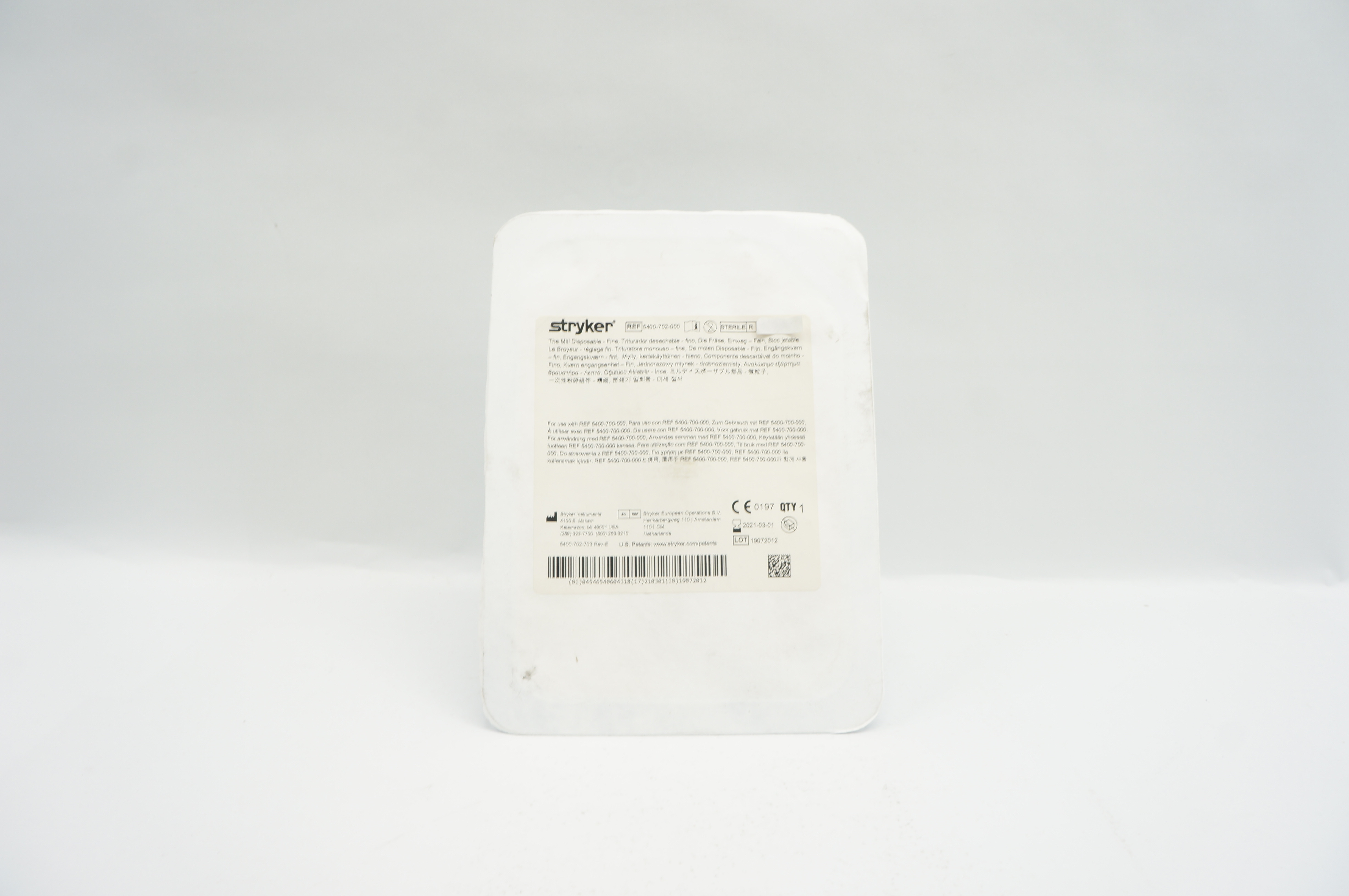 Stryker 5400-702-000 The Mill Disposable Fine (x)