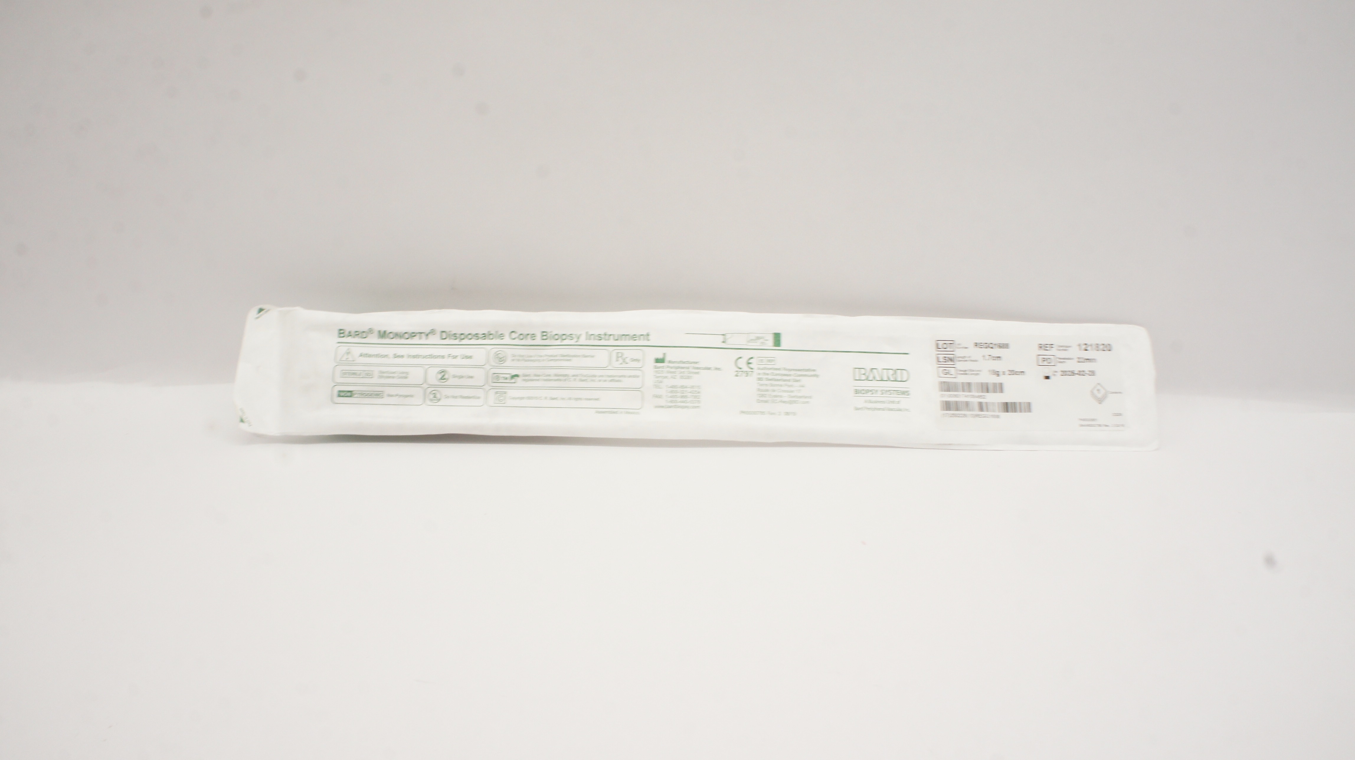 Bard 121820 Monopty Disposable Core Biopsy Instrument 1.7cm x 18g x 20cm x 22mm