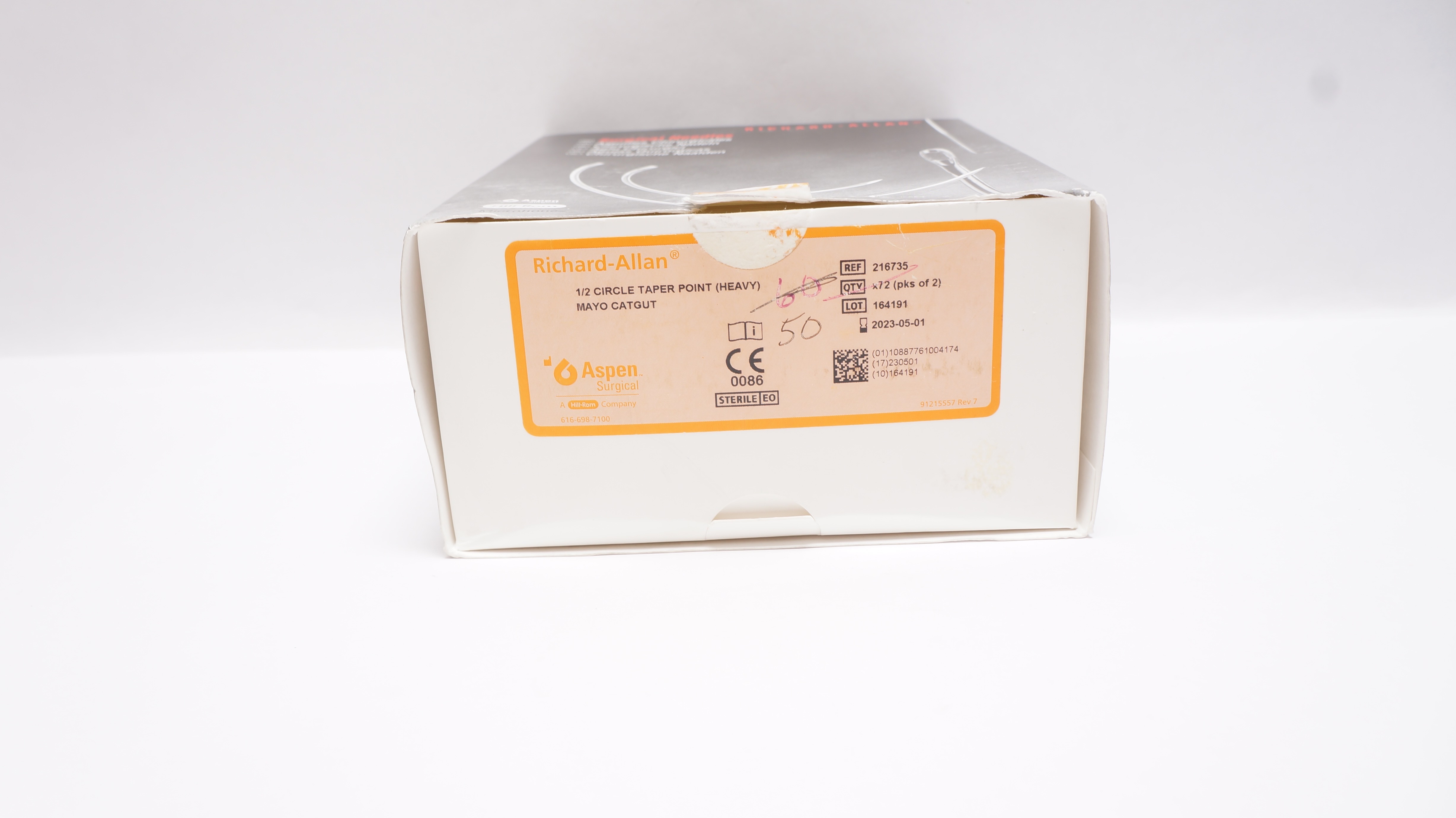 Aspen 216735 Surgical Ndles 1/2 Circle Taper Point Mayo Catgut (x) - Box of 54